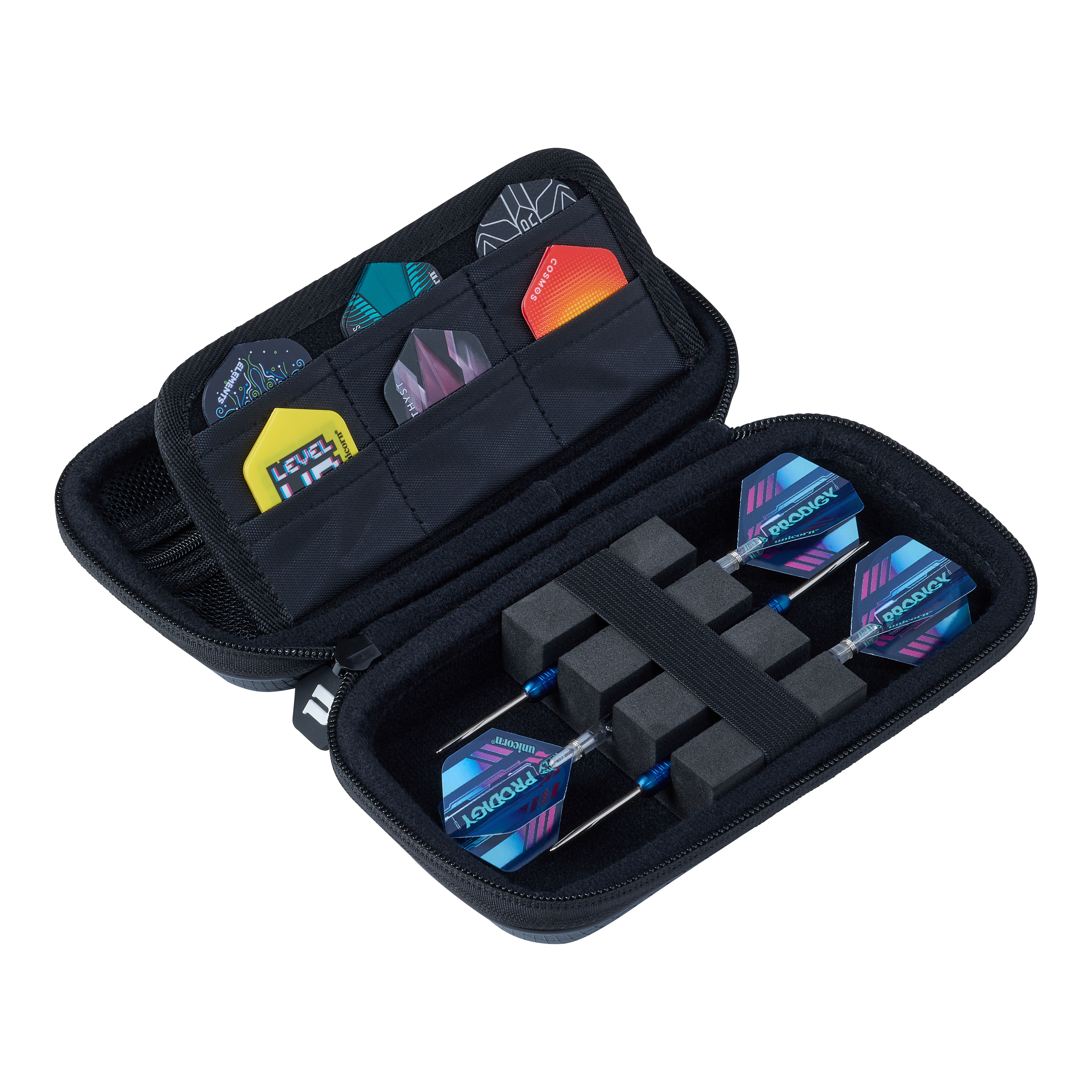 Estuche pequeño para dardos Unicorn Vanguard - Gris Zu sehen ist das Unicorn Vanguard Small Dartcase in Grau. Es eignet sich zur sicheren Aufbewahrung von Darts.