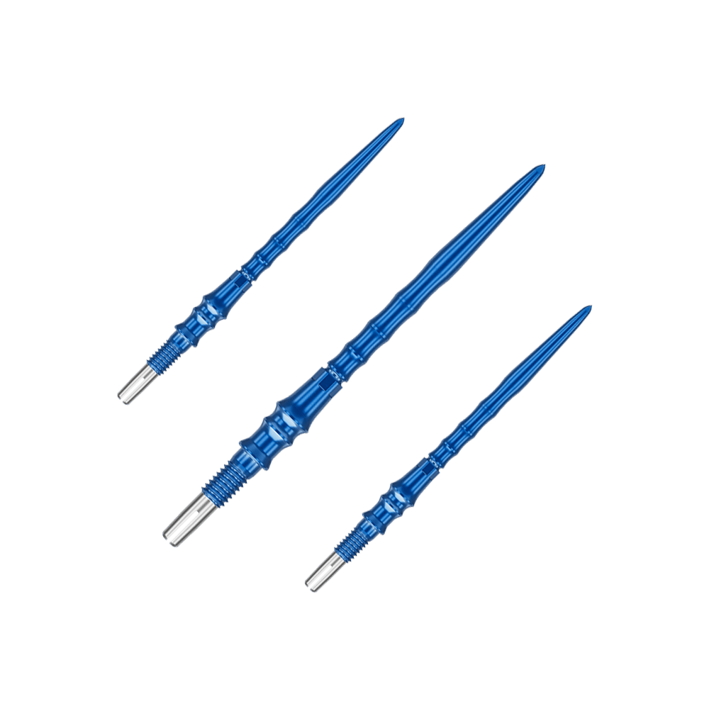 Puntas de dardo Target Japan Premium Swiss Point - Azul Hier ist ein Set aus blauen Dartspitzen abgebildet. Die Spitzen haben eine Länge von 35 mm.