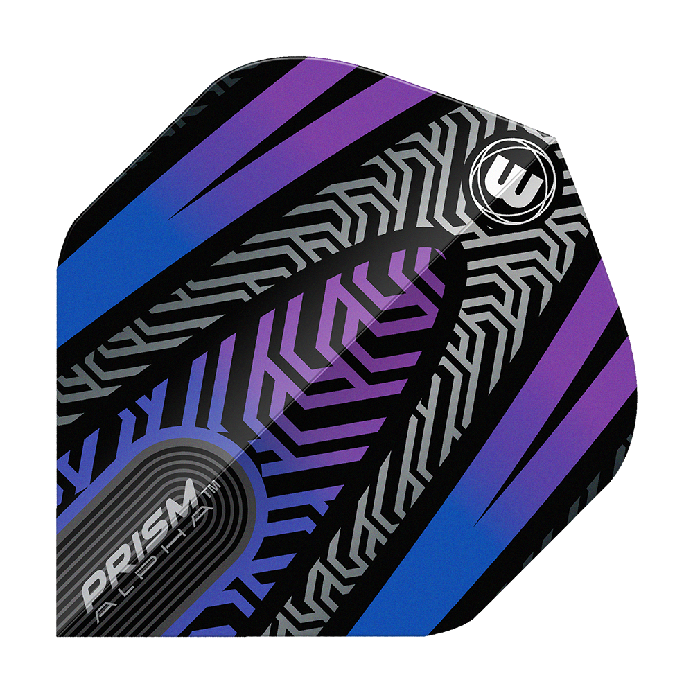 Winmau Prism Alpha Schwarz Blau No2 Standard Flights
