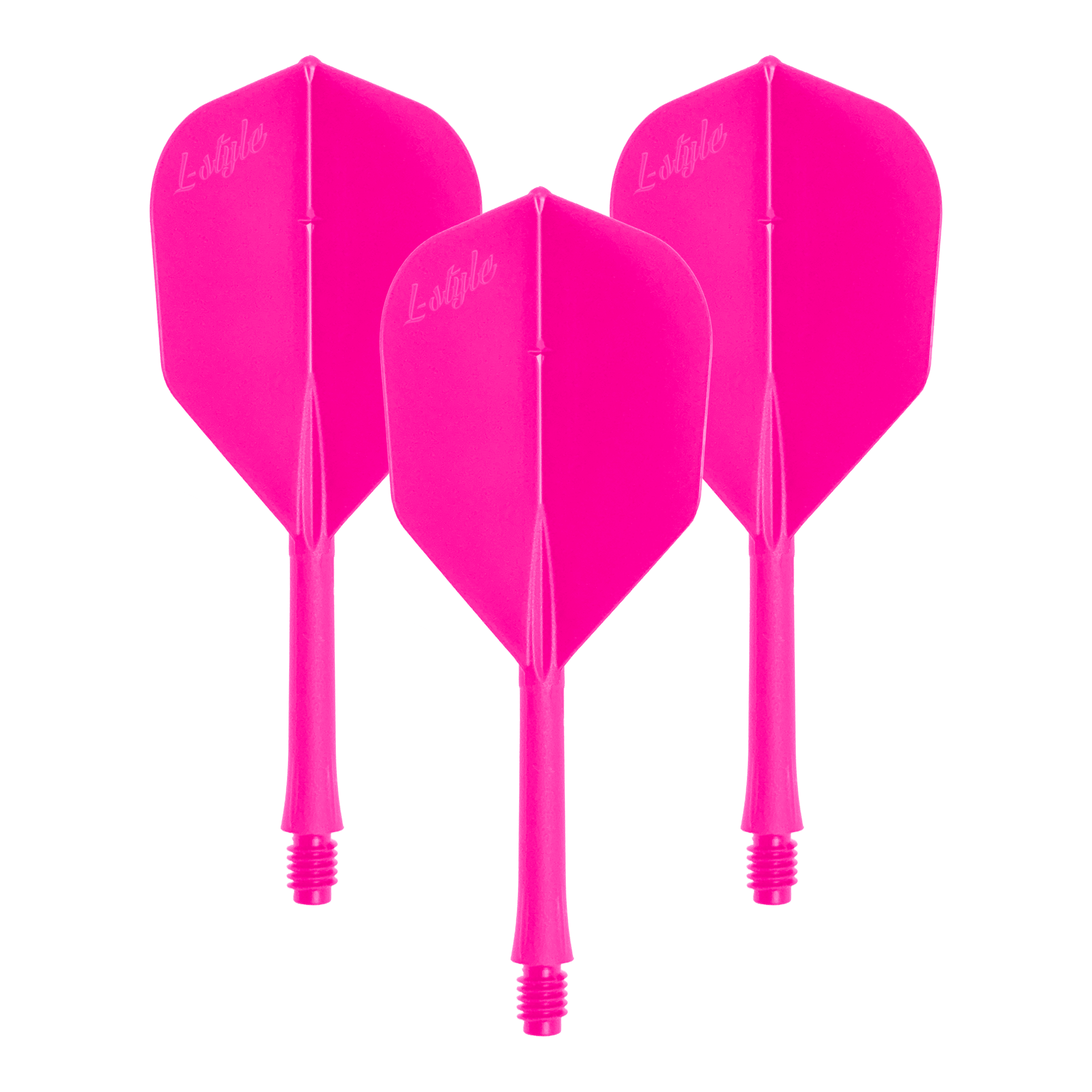 Vuelos en barra estilo L 2BA L3 - 260 Das Bild zeigt einen Dart-Flug in Neon-Pink. Gezeigt wird der Artikel 'LSF-905_L-Style_BarFlight_NeonPink_1Set'.