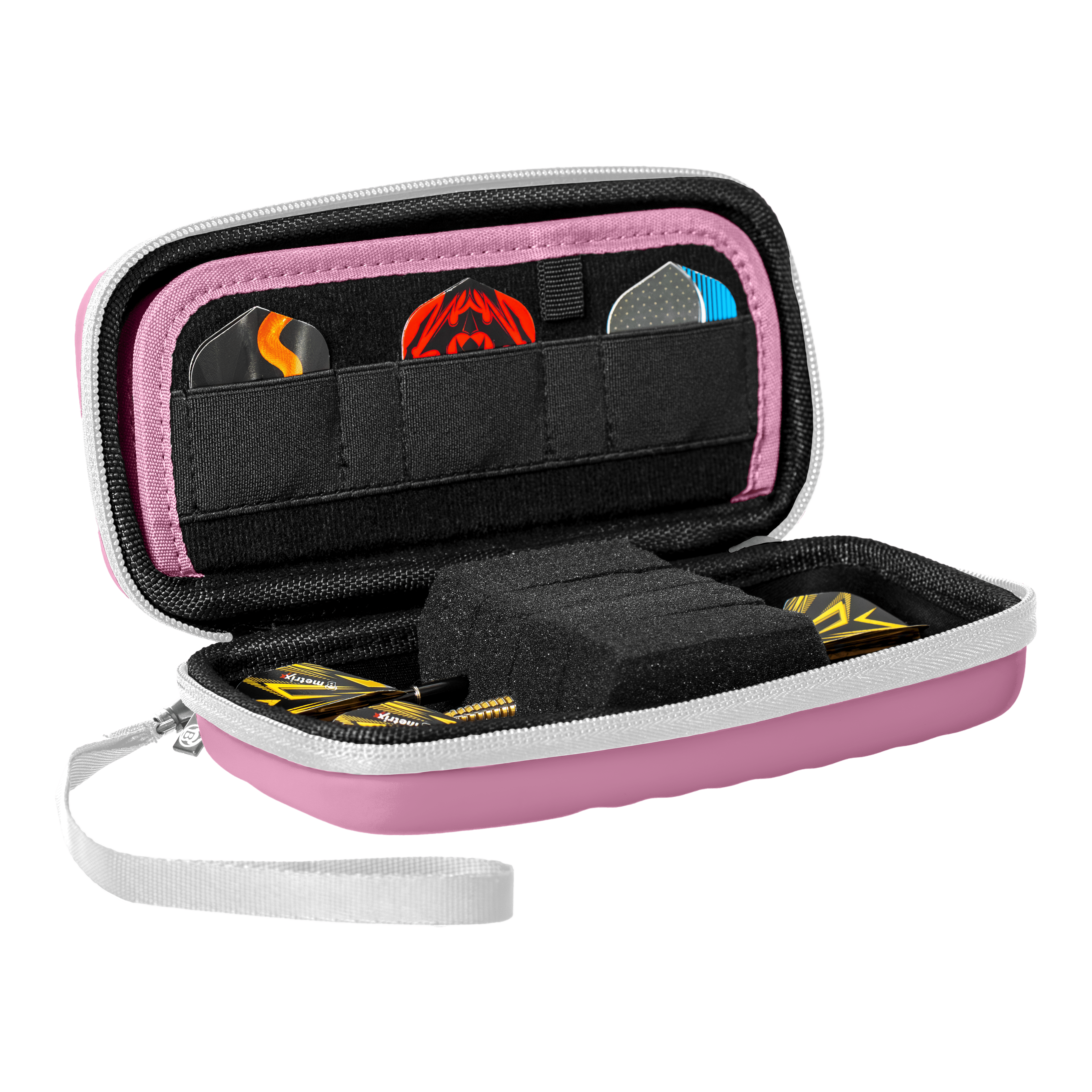 Estuche para dardos Bulls Orbis S - Rosa Zu sehen ist das Bulls Orbis S Dartcase in Pink. Es ist ein praktisches Etui für Dartspieler.