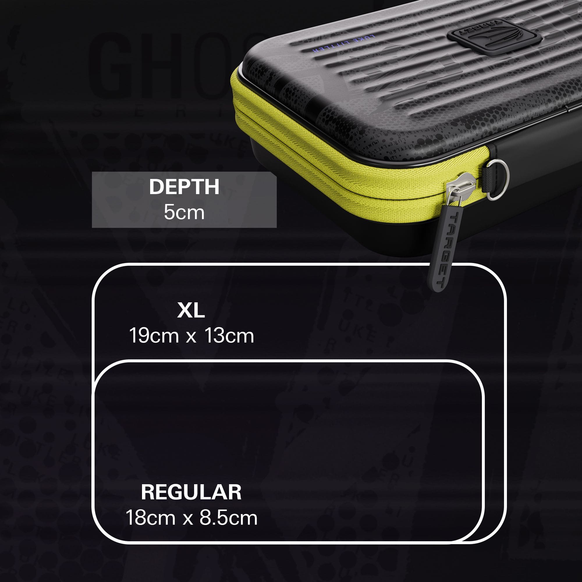 Estuche para dardos Takoma XL Ghost Series Luke Littler Zu sehen ist das Takoma XL Ghost Series Luke Littler Dartcase. Dieses Dartcase bietet Platz für Zubehör und schützt die Darts.