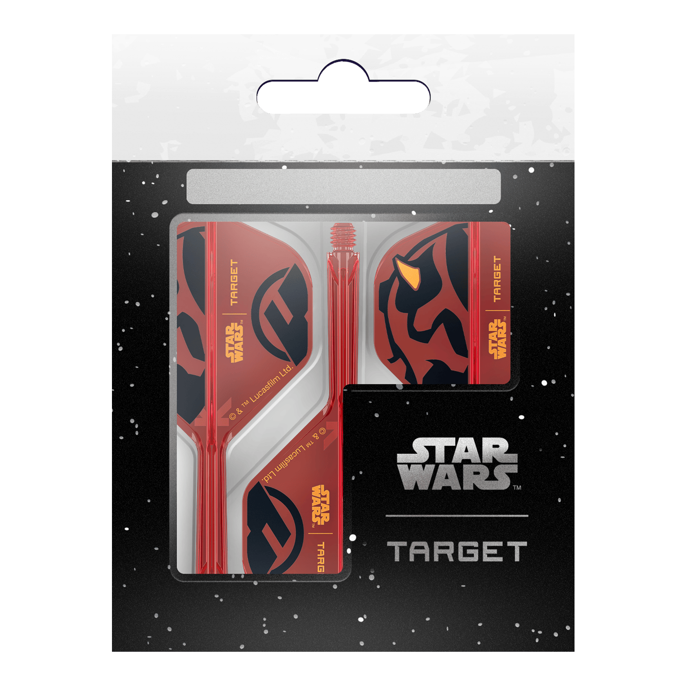 Target Star Wars K-Flex Darth Maul No. 2 Vuelos Estándar Target Star Wars K-Flex Darth Maul No2 Standard Flights Darts-Flights mit Darth Maul Design im Standardformat. Perfekt geeignet für Star Wars Liebhaber.