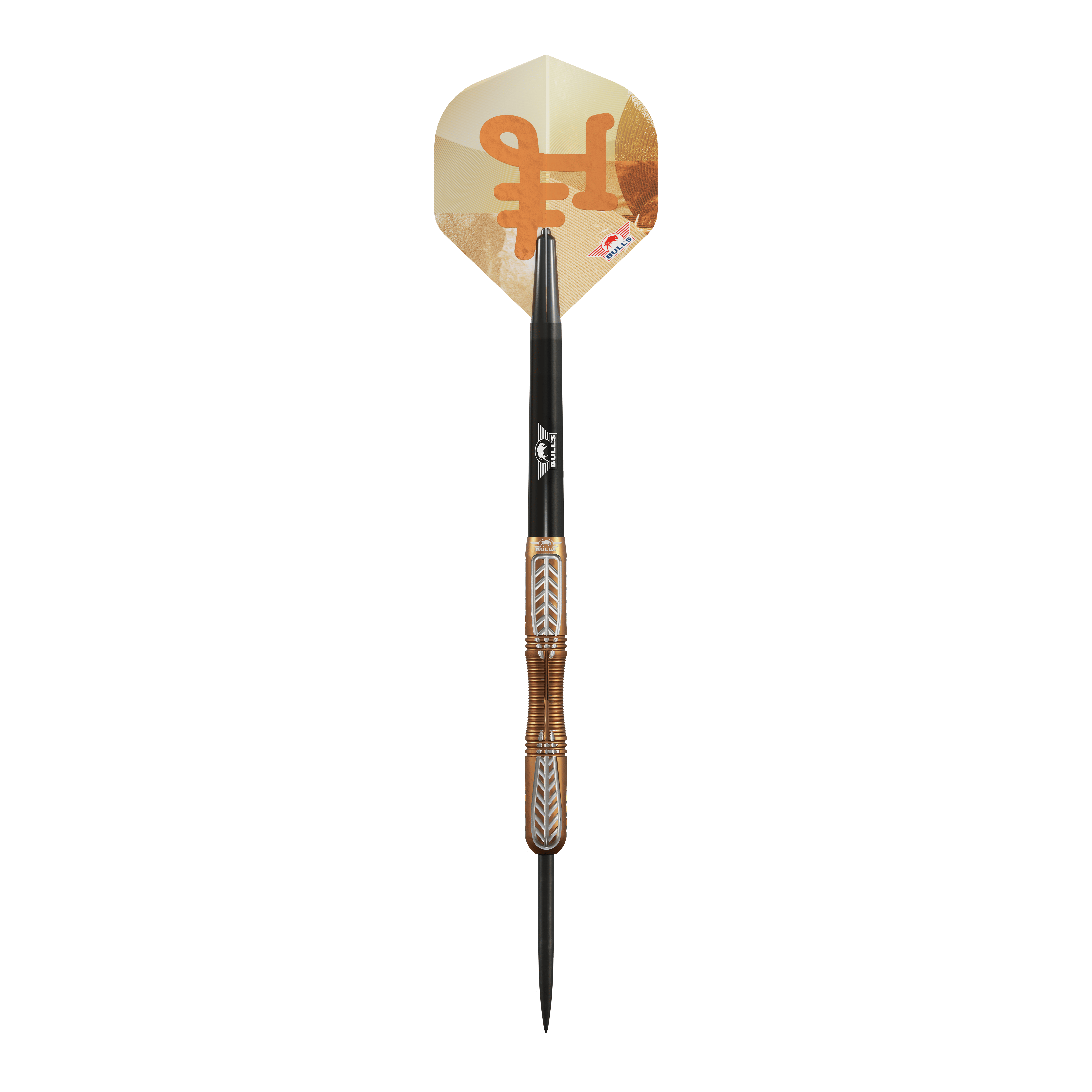 Dardos Bulls NL Bronzo True Steel - 23 g Dieses Bild stellt die Bulls NL Bronzo True Steeldarts - 23g dar. Die Darts sind für den professionellen Einsatz gedacht.