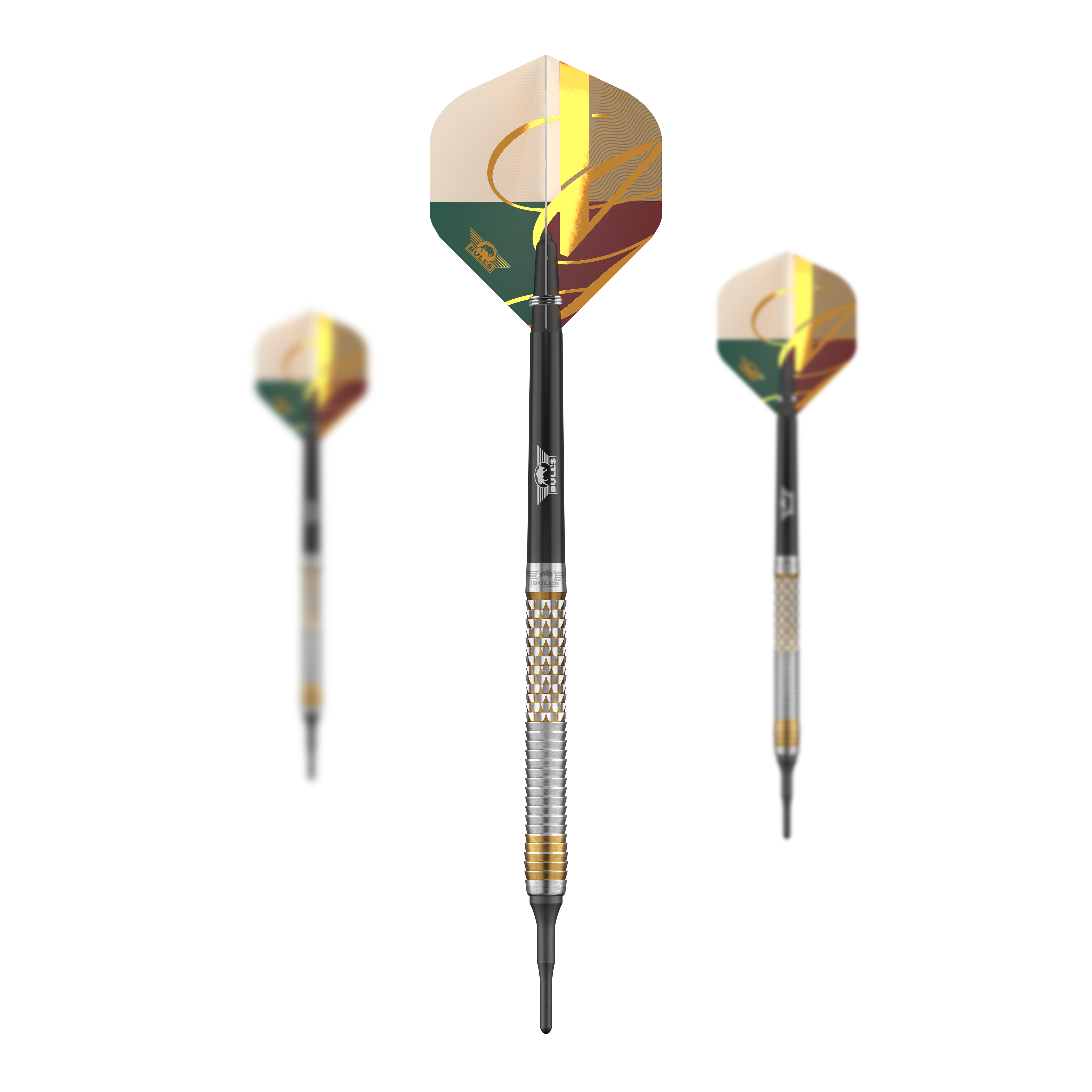 Dardos blandos Bulls NL Vintage Shark - 18 g Abgebildet ist das Bulls NL Vintago Shark Softdarts - 18g Set. Es zeigt ein komplettes Set von Softdarts mit besonderem Design.