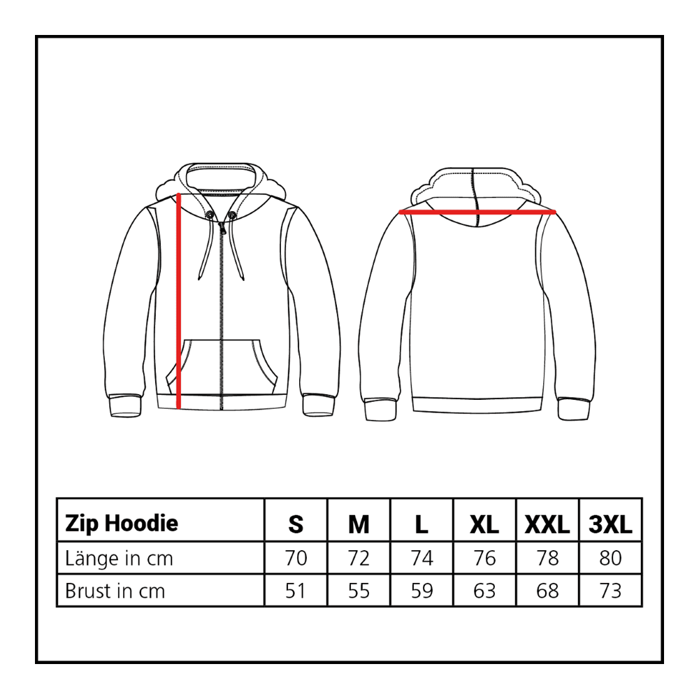 Sudadera con capucha y cremallera de la colección Löwen Der Löwen Kollektion Zip-Hoodie ist auf diesem Bild zu sehen. Es handelt sich um einen modischen Kapuzenpullover.