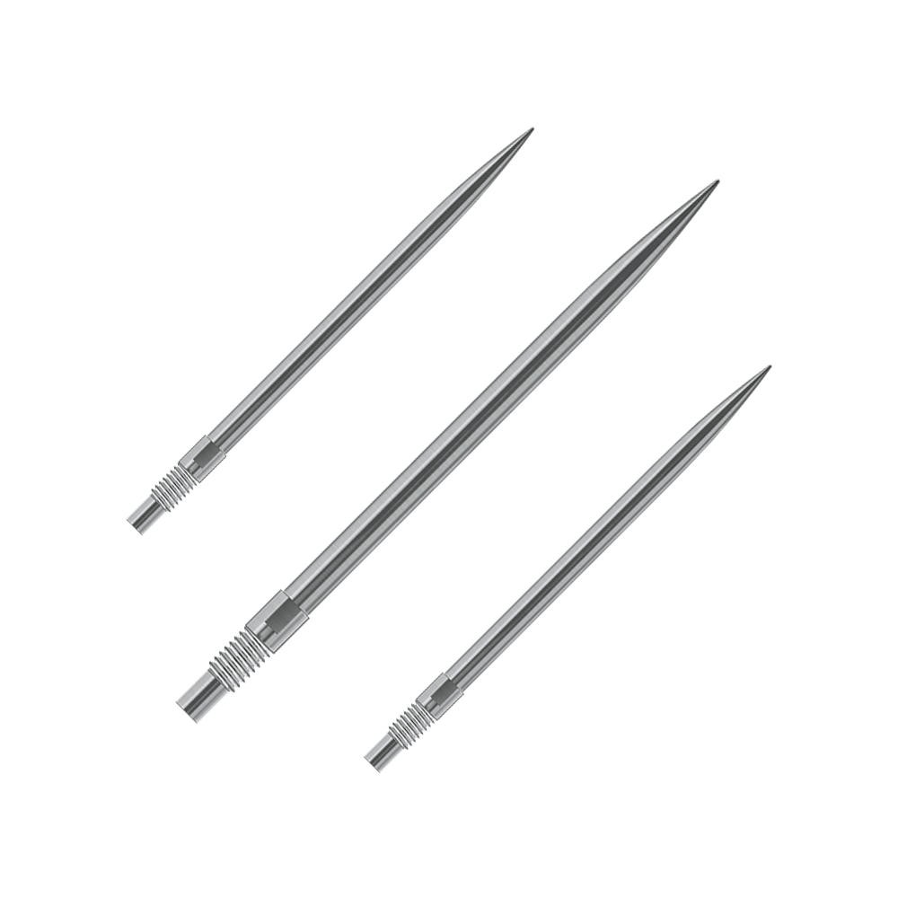 Puntas de dardos Harrows Quick Point - Plateadas Das Bild zeigt vermutlich ein Set silberner Dartspitzen von Harrows, 40mm lang. Der Dateiname lautet 'QP23950_Harrows_QuickPoint_Dartspitzen_Silber_40mm_1Set'.