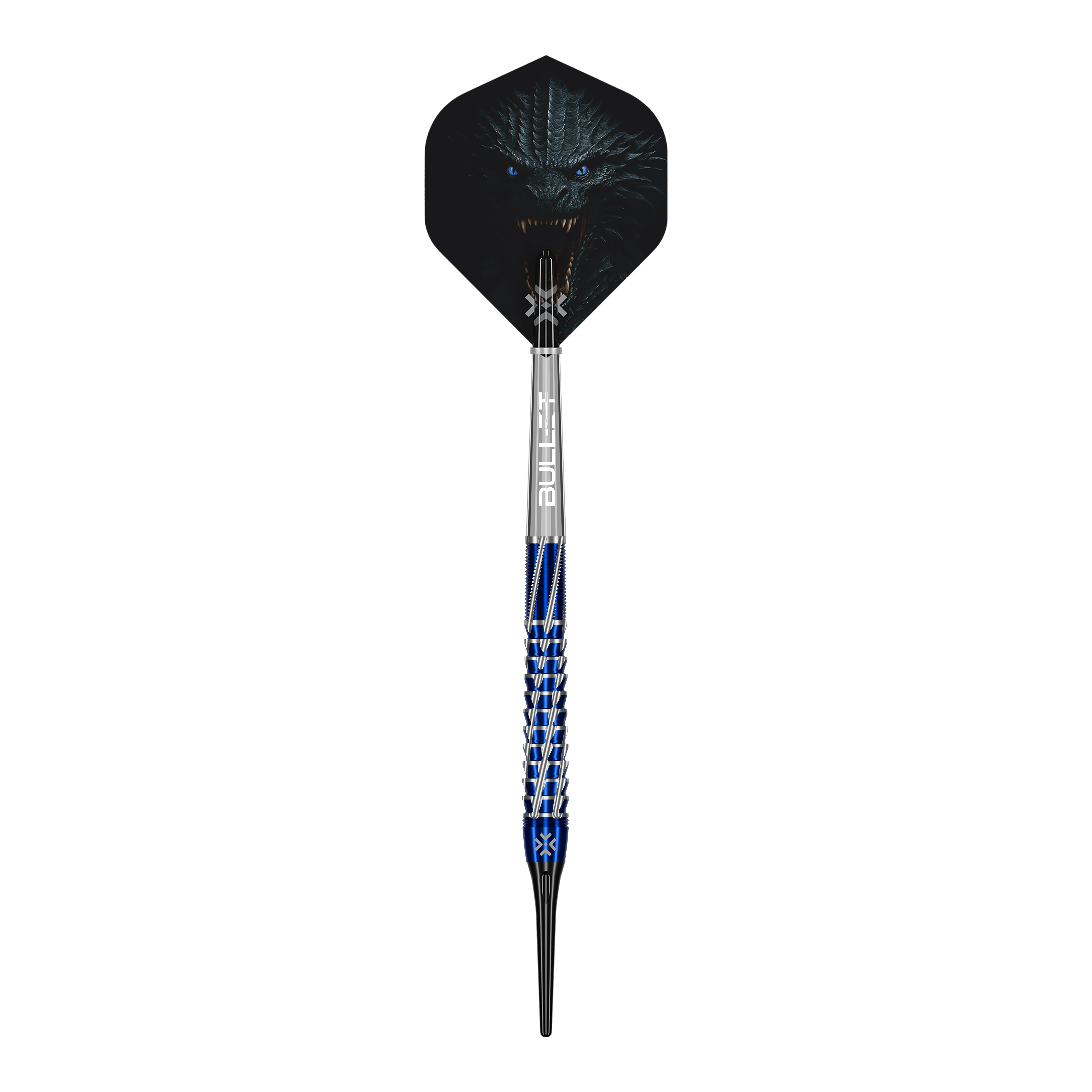 Dardos suaves Bullet Hydra - 20 g Bullet Hydra Softdarts - 20g Darts sind einzeln abgebildet. Man erkennt gut die Oberfläche und die Details des Softdarts.