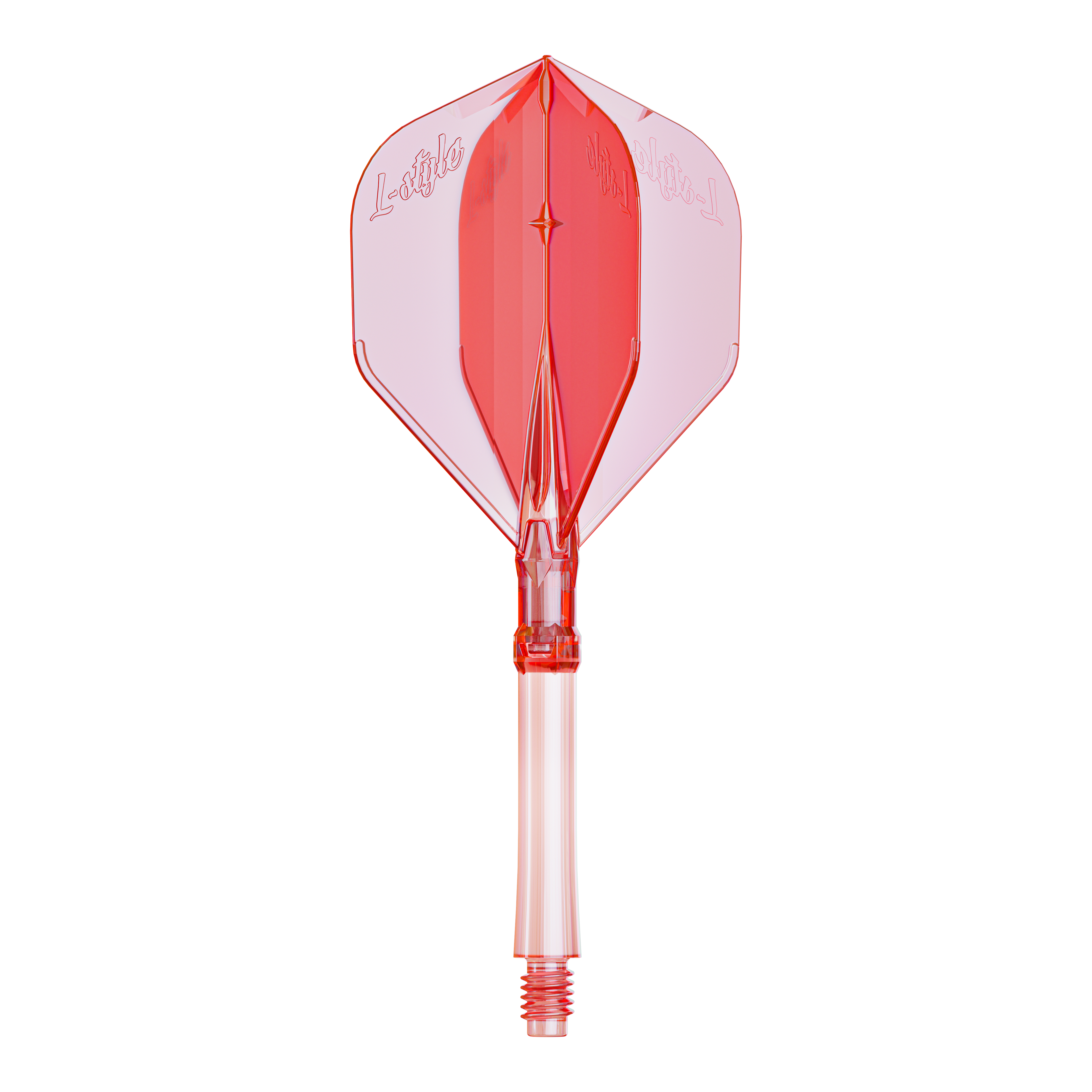 Vuelos L-Style L-System - Rojo transparente Große Dart-Flights in klarem Rot, vermutlich für den Systemtyp L. Diese Flights eignen sich zum Austausch oder Aufrüsten von Darts.