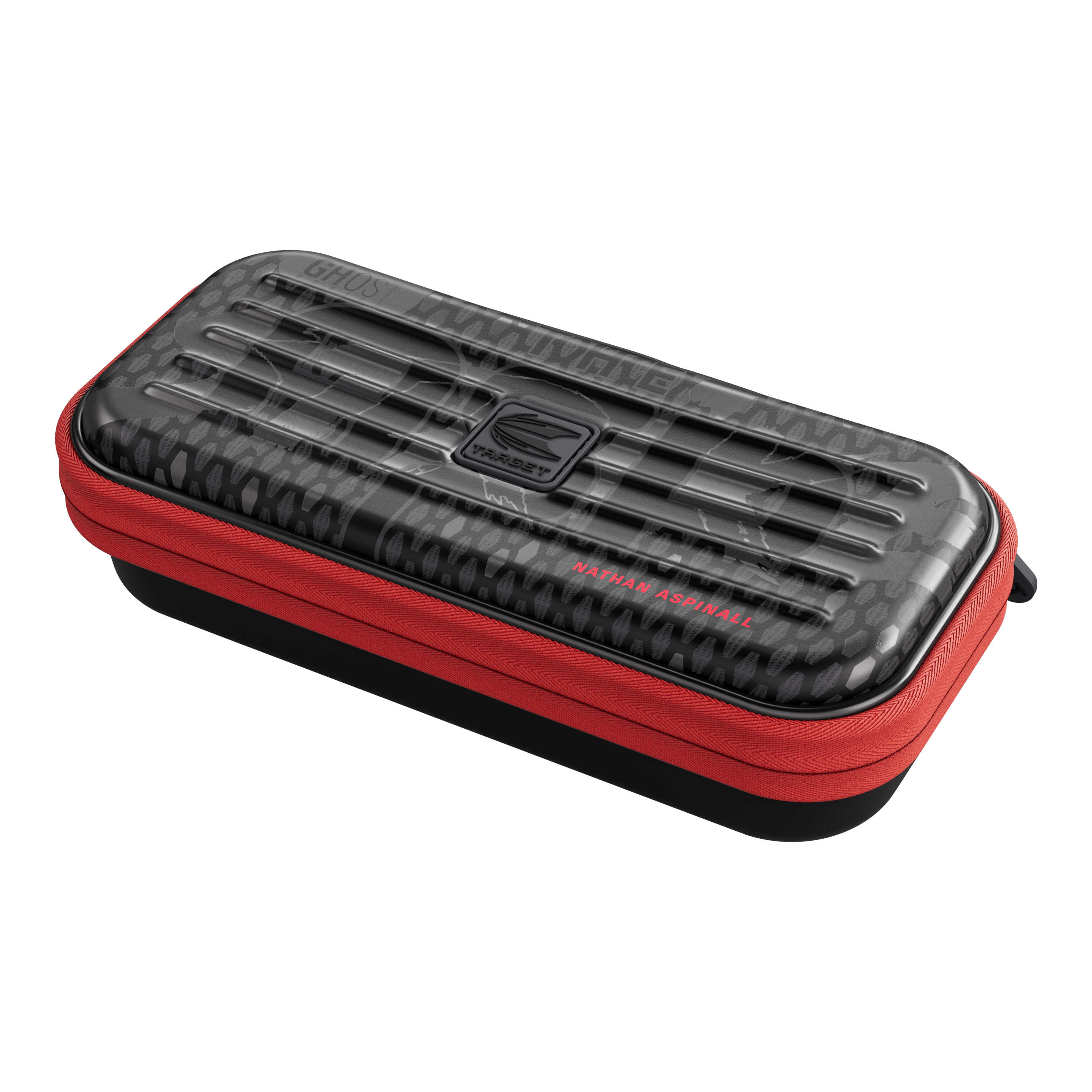 Hier sieht man das Takoma Ghost Series Nathan Aspinall Dartcase. Es wurde speziell für Fans von Nathan Aspinall entworfen.
