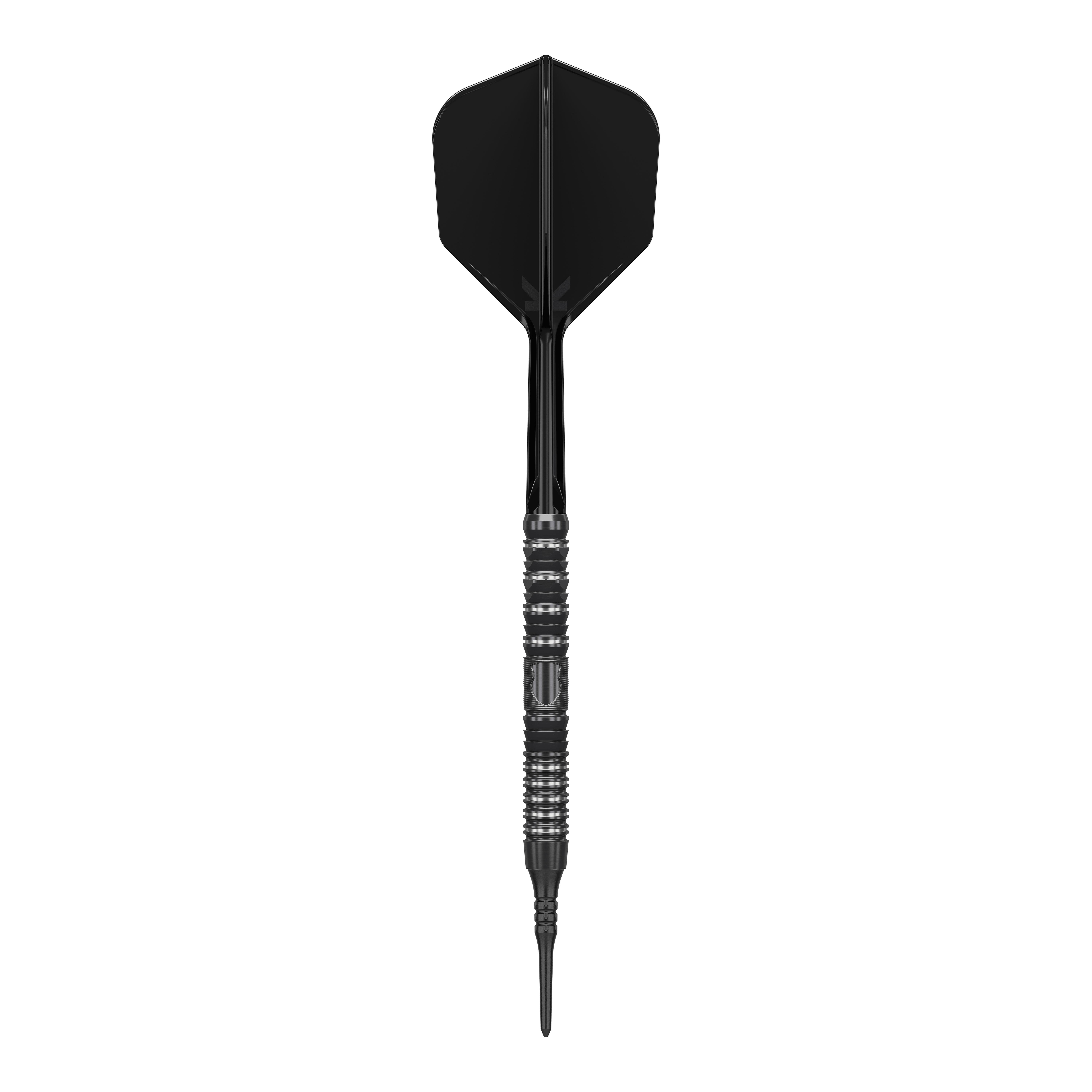Dardos blandos Target Japan Black Marque Draco GEN2 - 20 g Das Bild zeigt einen schwarzen Softdart der Marke "Target Japan Black Marque Draco GEN2" mit einem Gewicht von 20g. Der Dart hat ein elegantes, modernes Design mit metallischen Akzenten am Griff.
