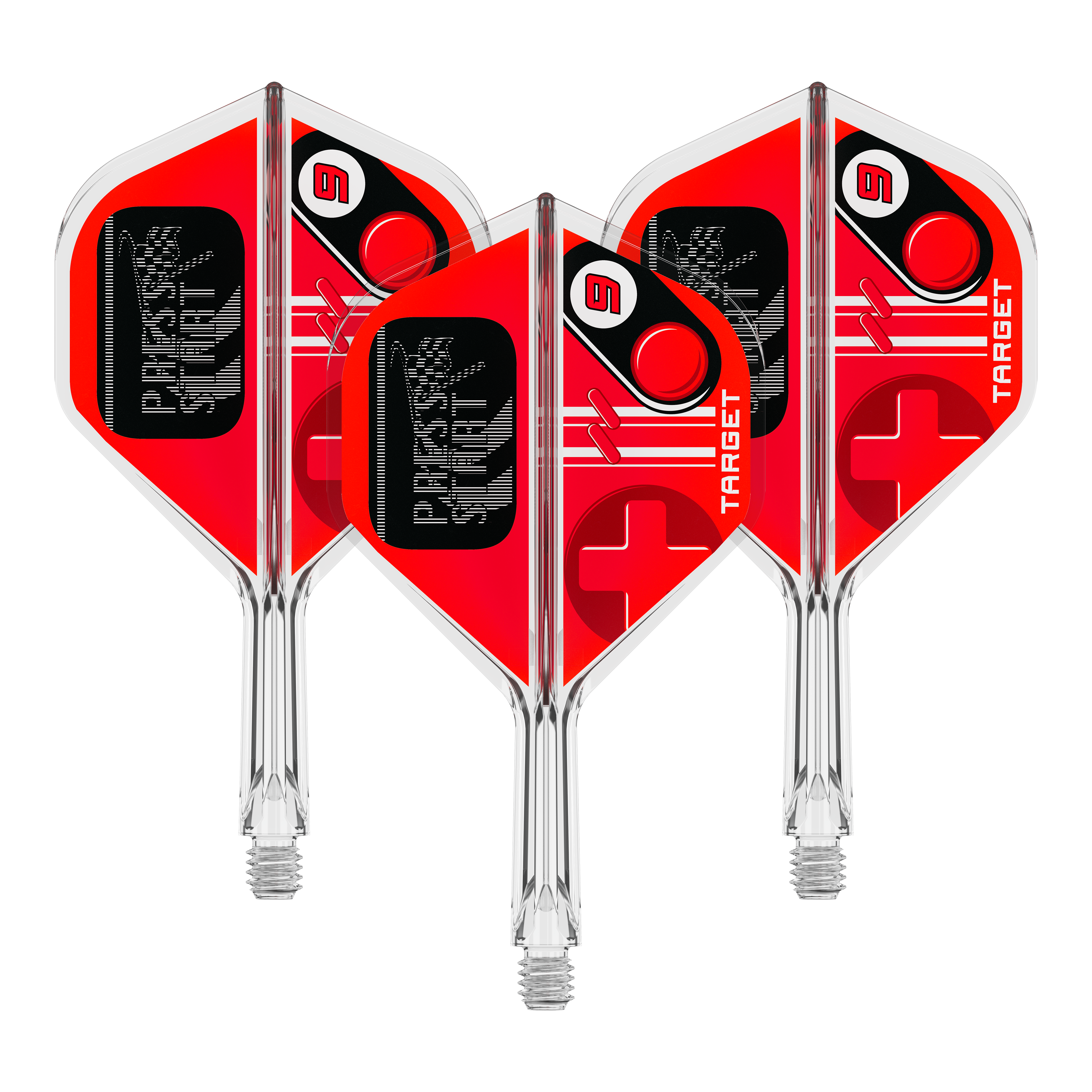 Target K-Flex Press Start No2 Vuelos estándar Auf dem Bild ist ein Set Flights für Darts mit dem Namen 410585 Target K-Flex PressStart No2 Standard 19mm zu erkennen. Es ist ein Produkt zur Ausstattung von Dartpfeilen.