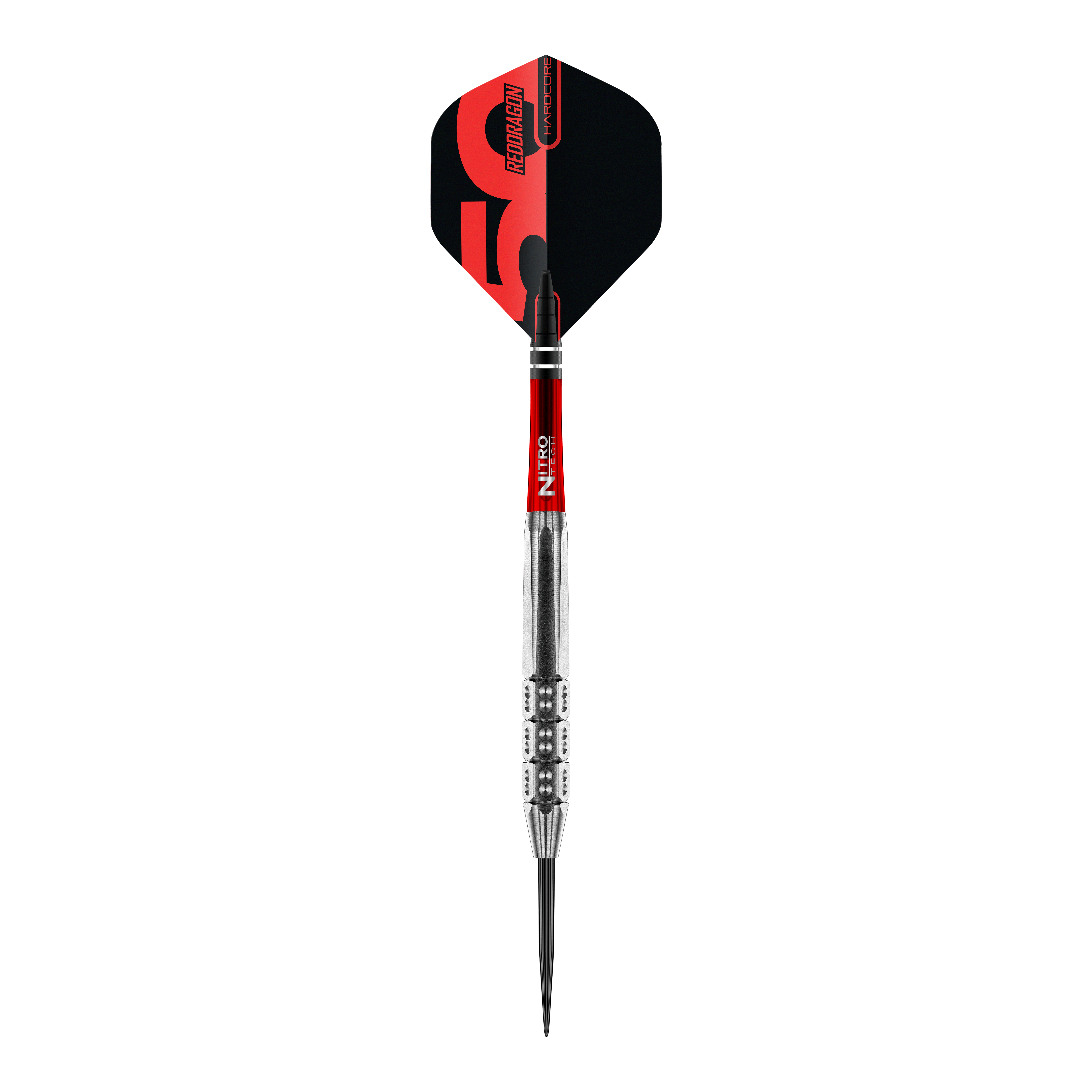 Gezeigt werden die Red Dragon 50 Year Collection Hexoset 3 Steeldarts mit einem Gewicht von 25g. Die Edition feiert das 50-jährige Bestehen der Marke Red Dragon.