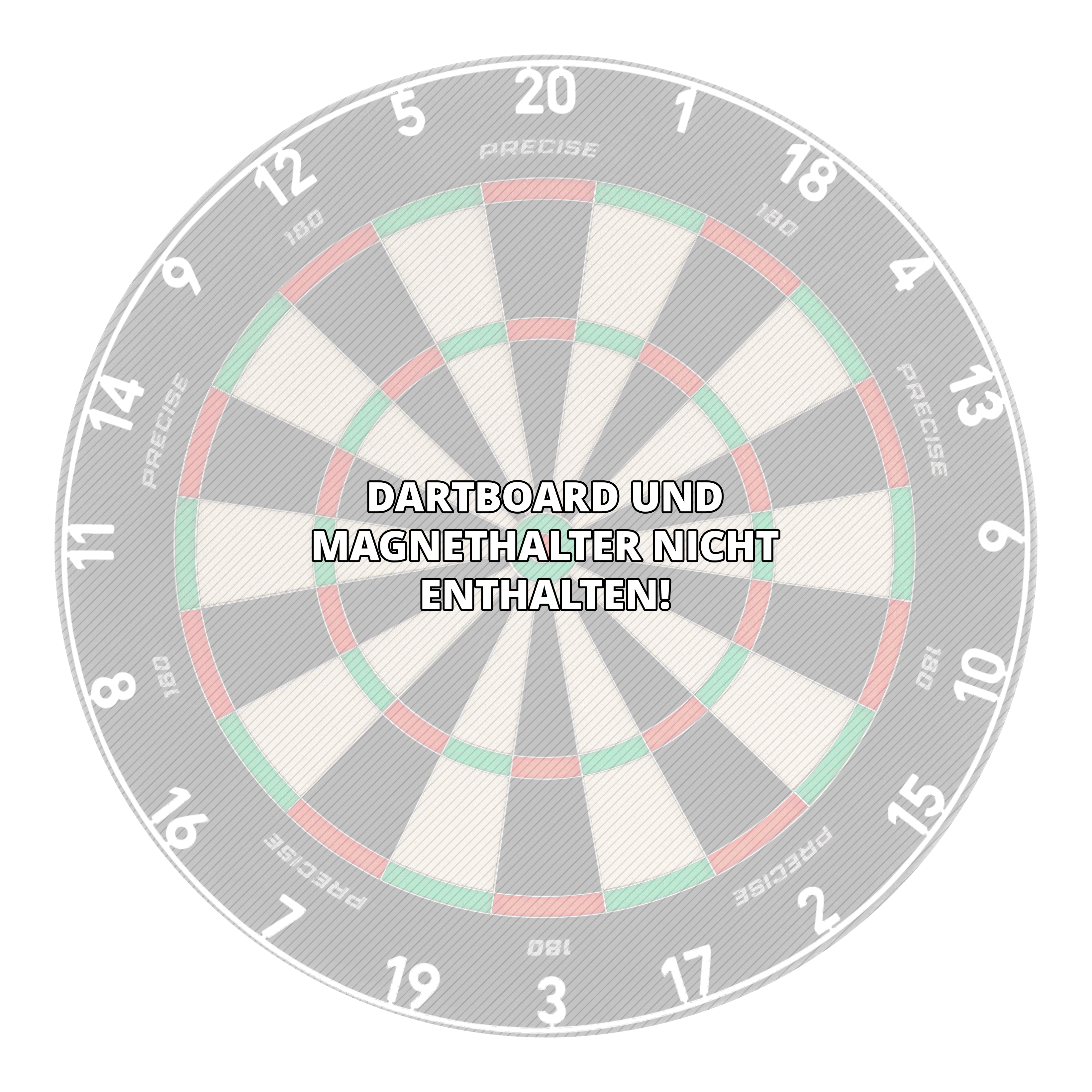 Anillo numérico de una sola pieza cortado con láser de precisión 180 Das Bild zeigt einen Zahlenring, Classic White, für ein Dartboard. Das Produkt wird genutzt, um die Felder des Dartboards zu markieren.