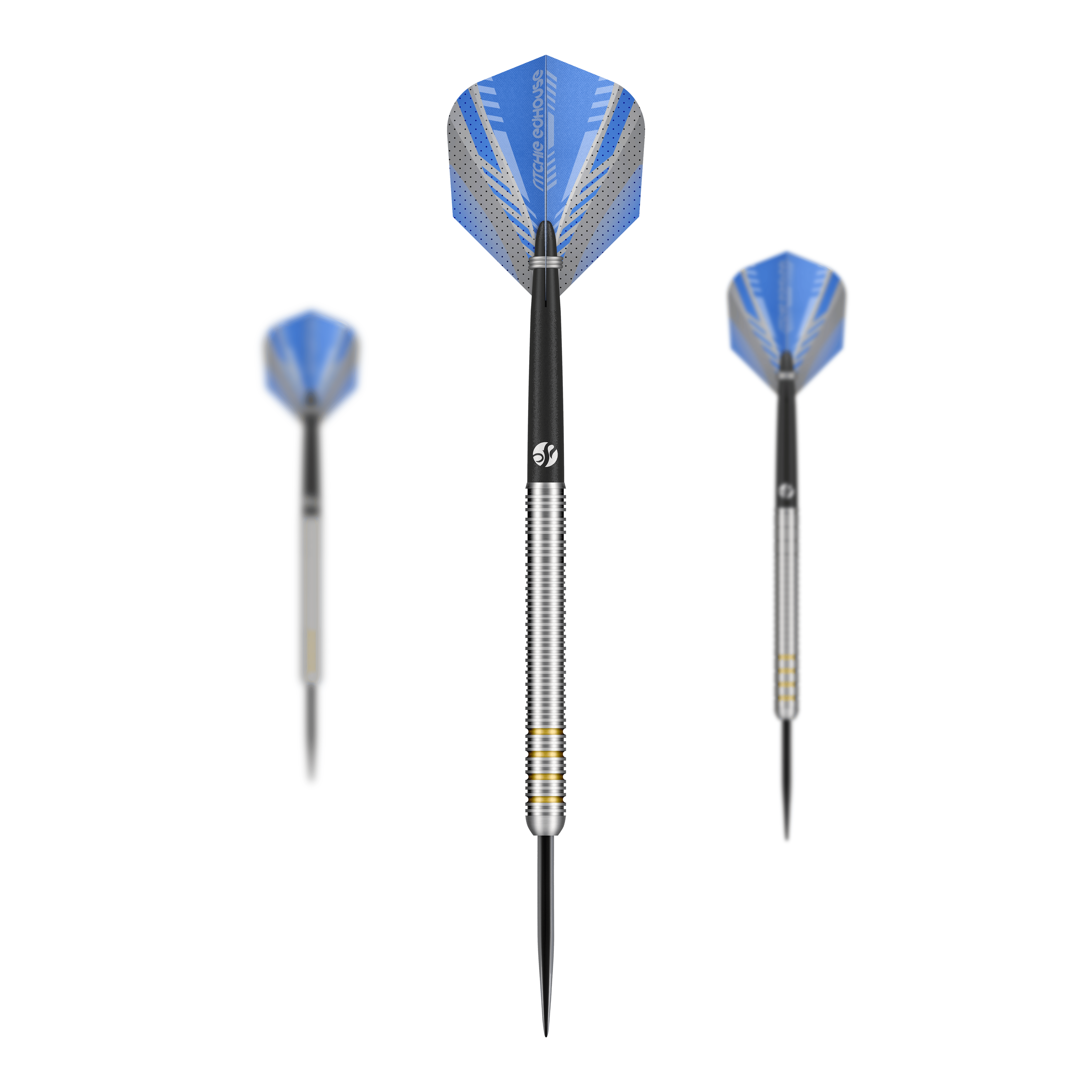 Dardos de acero Core de Ritchie Edhouse Das Bild zeigt die Shot Ritchie Edhouse Core Steeldarts. Es handelt sich um ein Set von hochwertigen Steeldarts für Dartspieler.