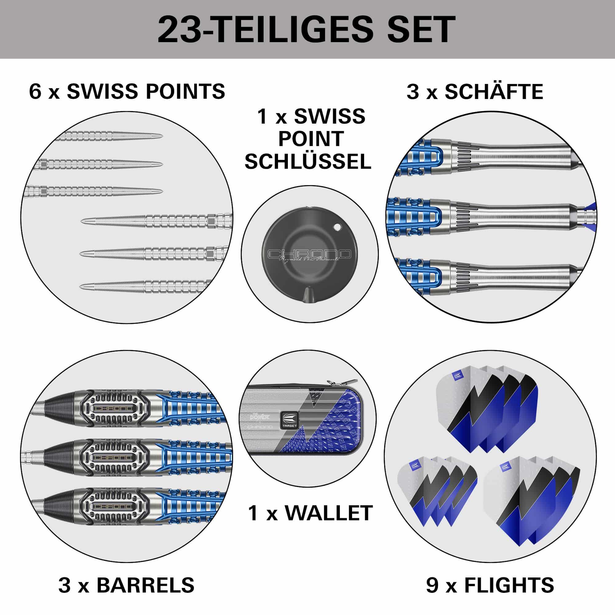 Dardos de acero Target Phil Taylor Power X Chrono Swiss Points Dardos de acero Target Phil Taylor Power X Chrono Swiss Points