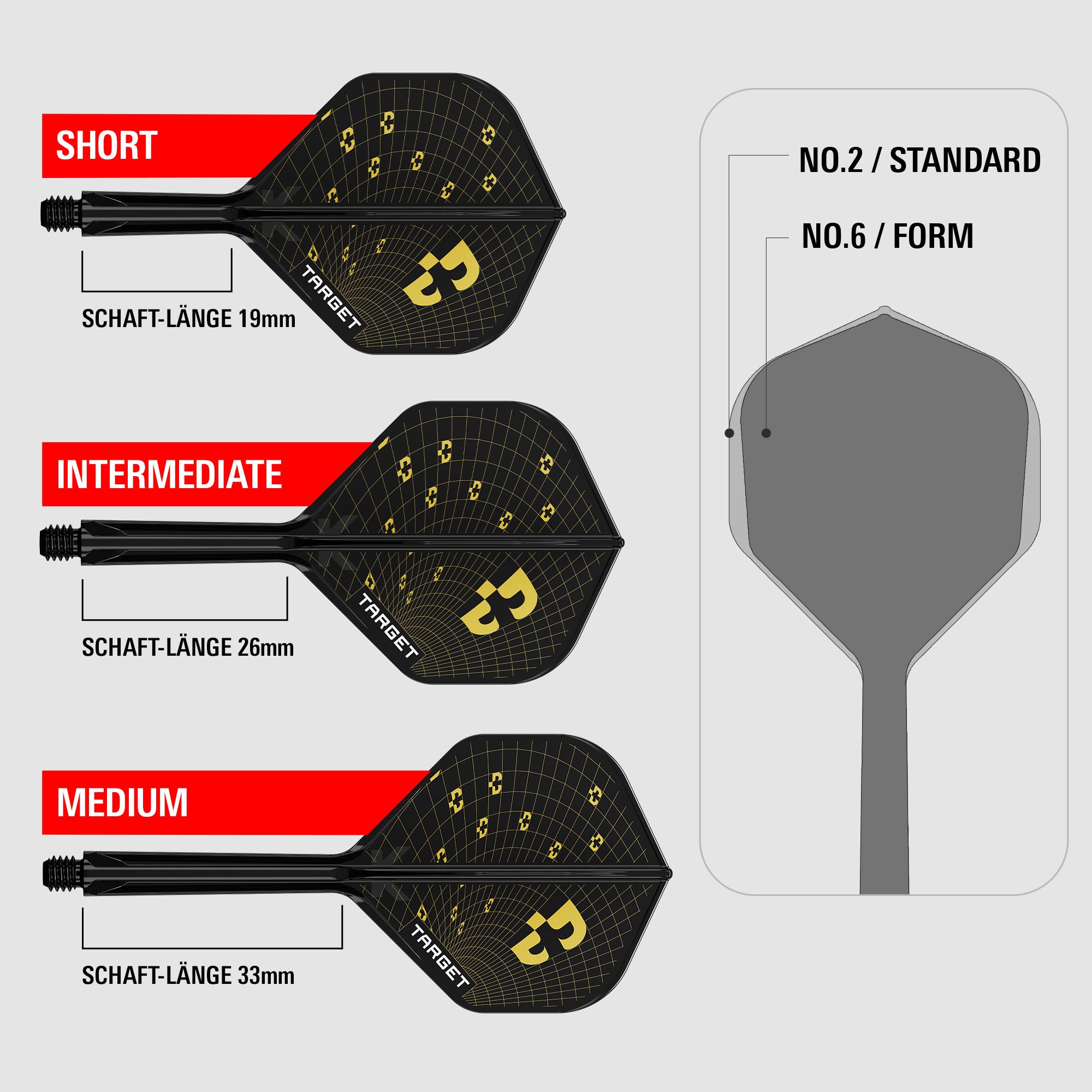 Abgebildet sind Target K-Flex Bolide No2 Standard Flights. Diese Standard-Flights bieten verlässliche Qualität für Darts.