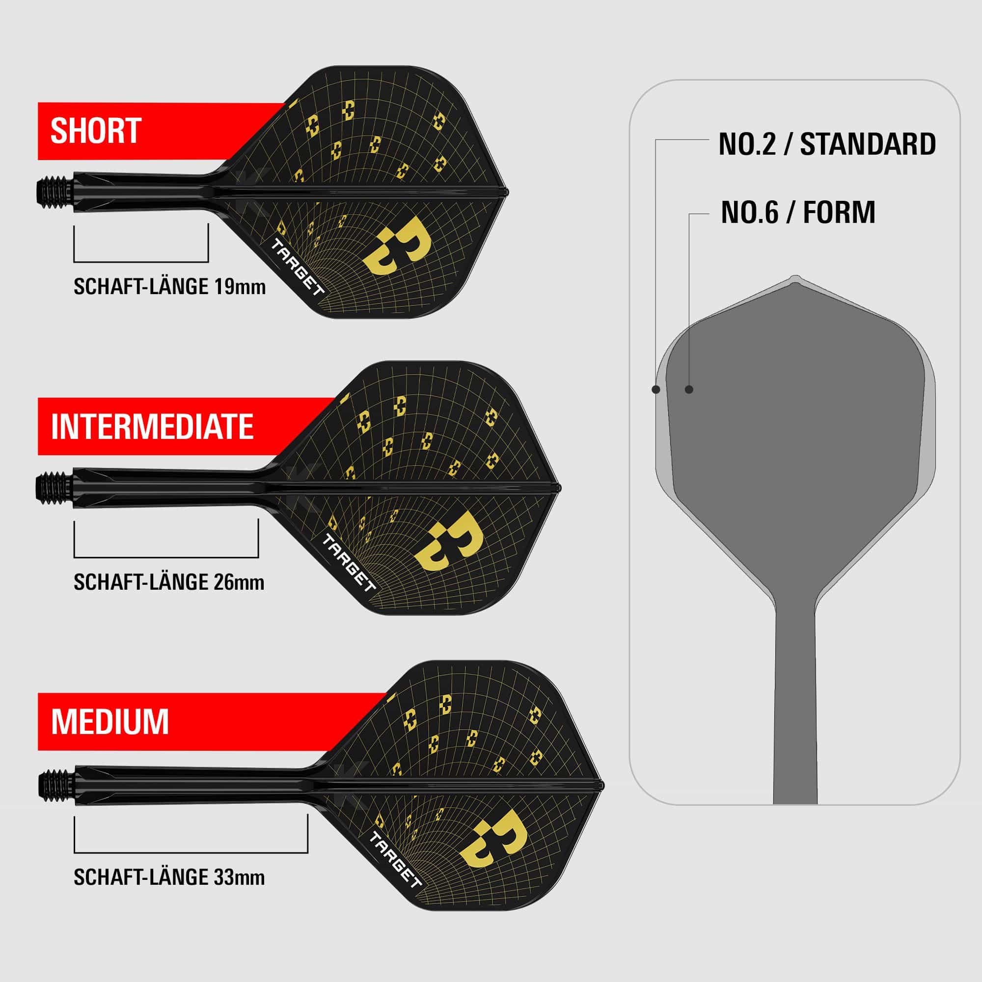 Vuelos estándar Target K-Flex Bolide No2 Abgebildet sind Target K-Flex Bolide No2 Standard Flights. Diese Standard-Flights bieten verlässliche Qualität für Darts.