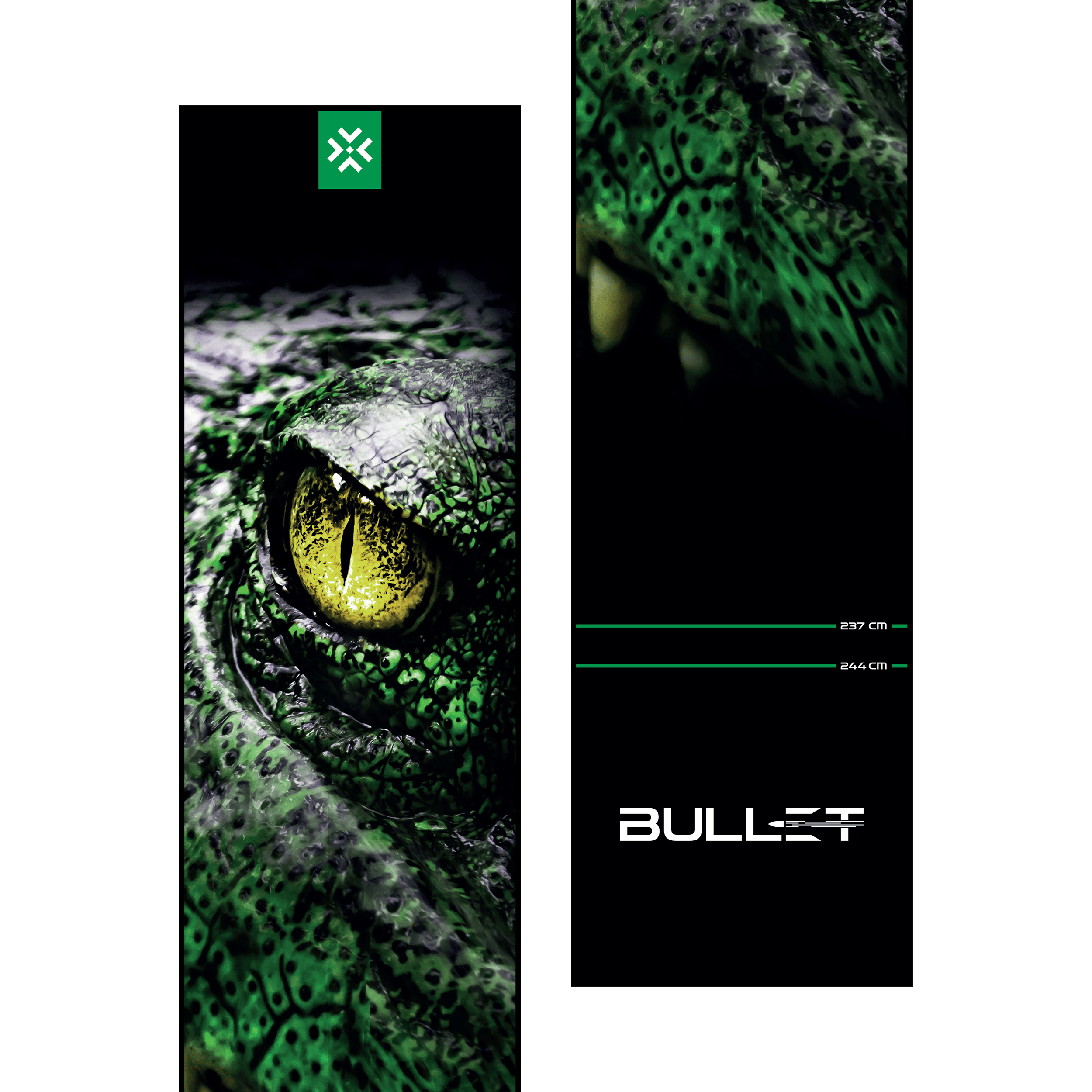 Tapete para dardos Bullet Gator Dieses Bild zeigt erneut die Bullet Gator Dartmatte. Sie ist für den Gebrauch beim Dartspiel gedacht und bietet Stabilität.