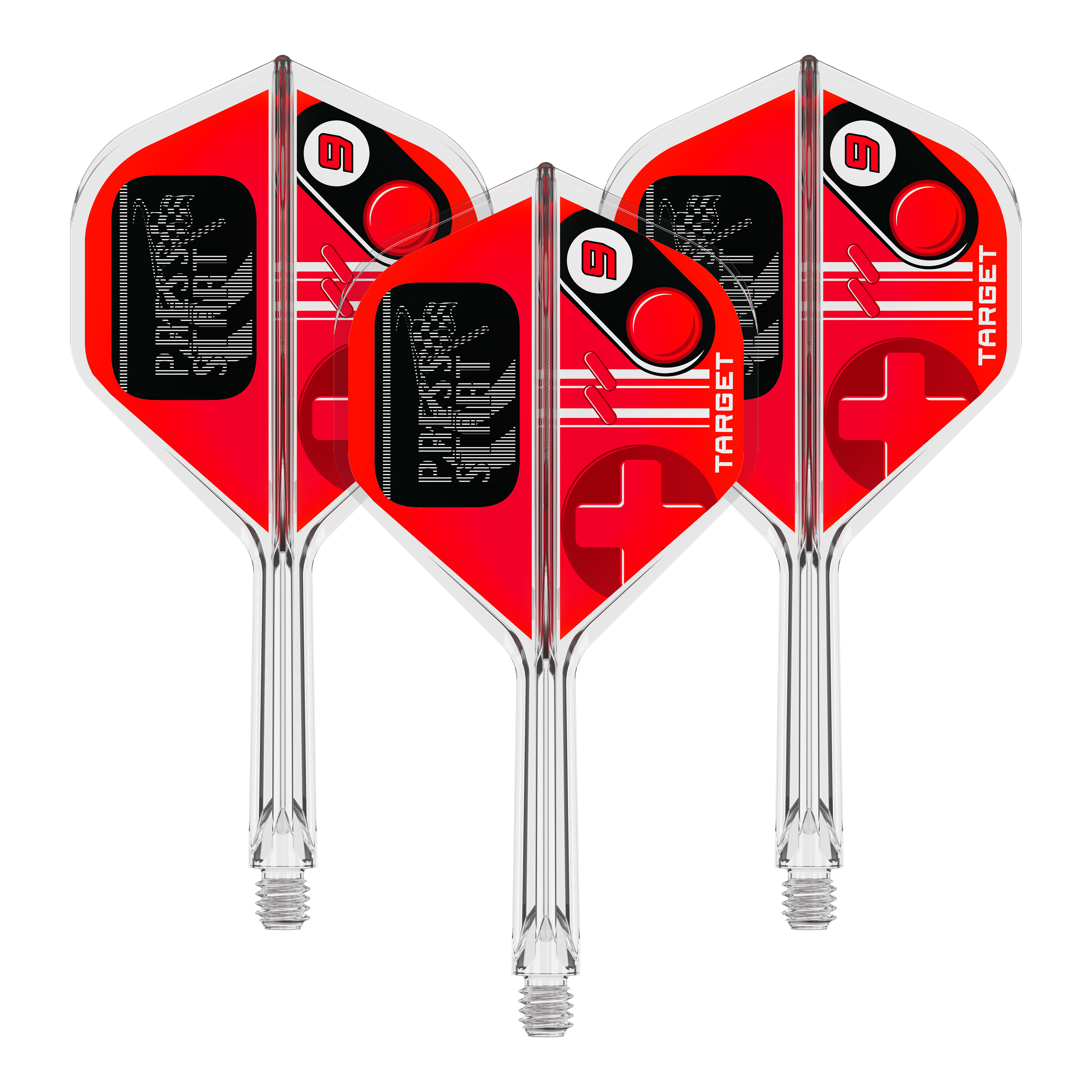 Target K-Flex Press Start No2 Vuelos estándar Foto von 410586_Target_K-Flex_PressStart_No2_Standard_Flights_26mm_1Set. Es handelt sich wahrscheinlich um ein Set von Dart Flights.