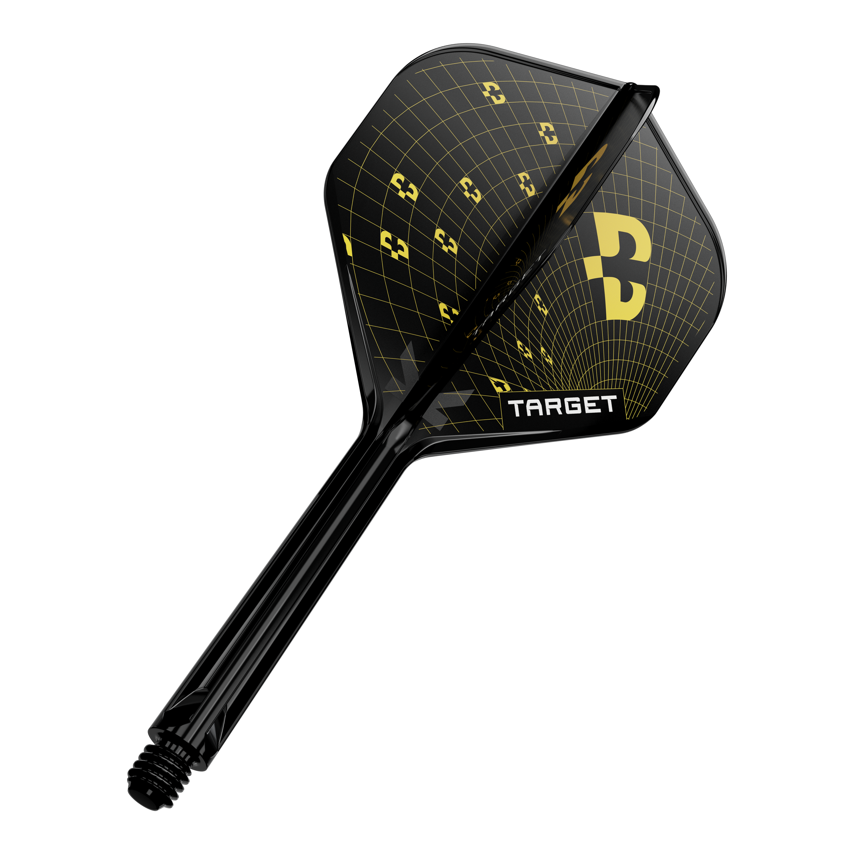 Vuelos estándar Target K-Flex Bolide No2 Abgebildet ist ein einzelnes Target K-Flex Bolide No2 Standard Flight mit 33mm Länge. Das Dart Flight ist deutlich erkennbar.
