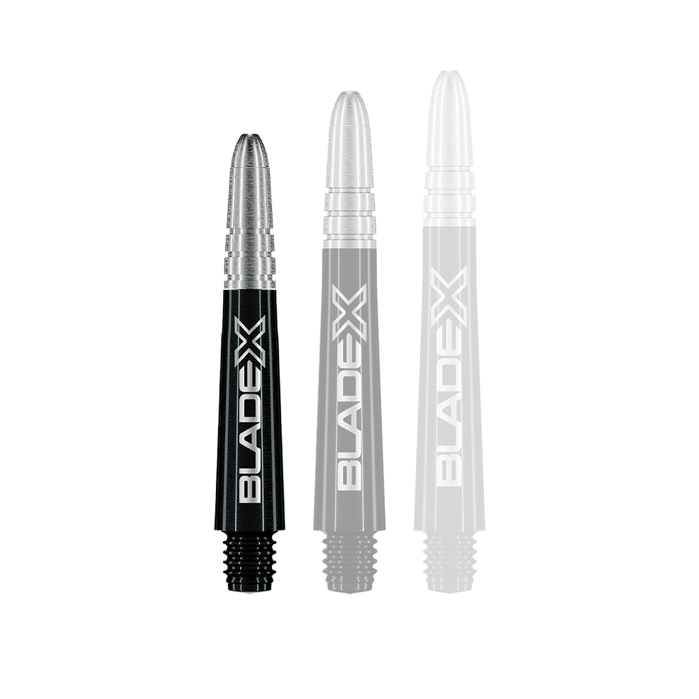 Varilla Winmau Vecta Blade X - Negra Bild von Winmau Vecta Blade X Shafts in Schwarz mit 34mm Länge. Die Dartschäfte sind schlank und modern gestaltet.