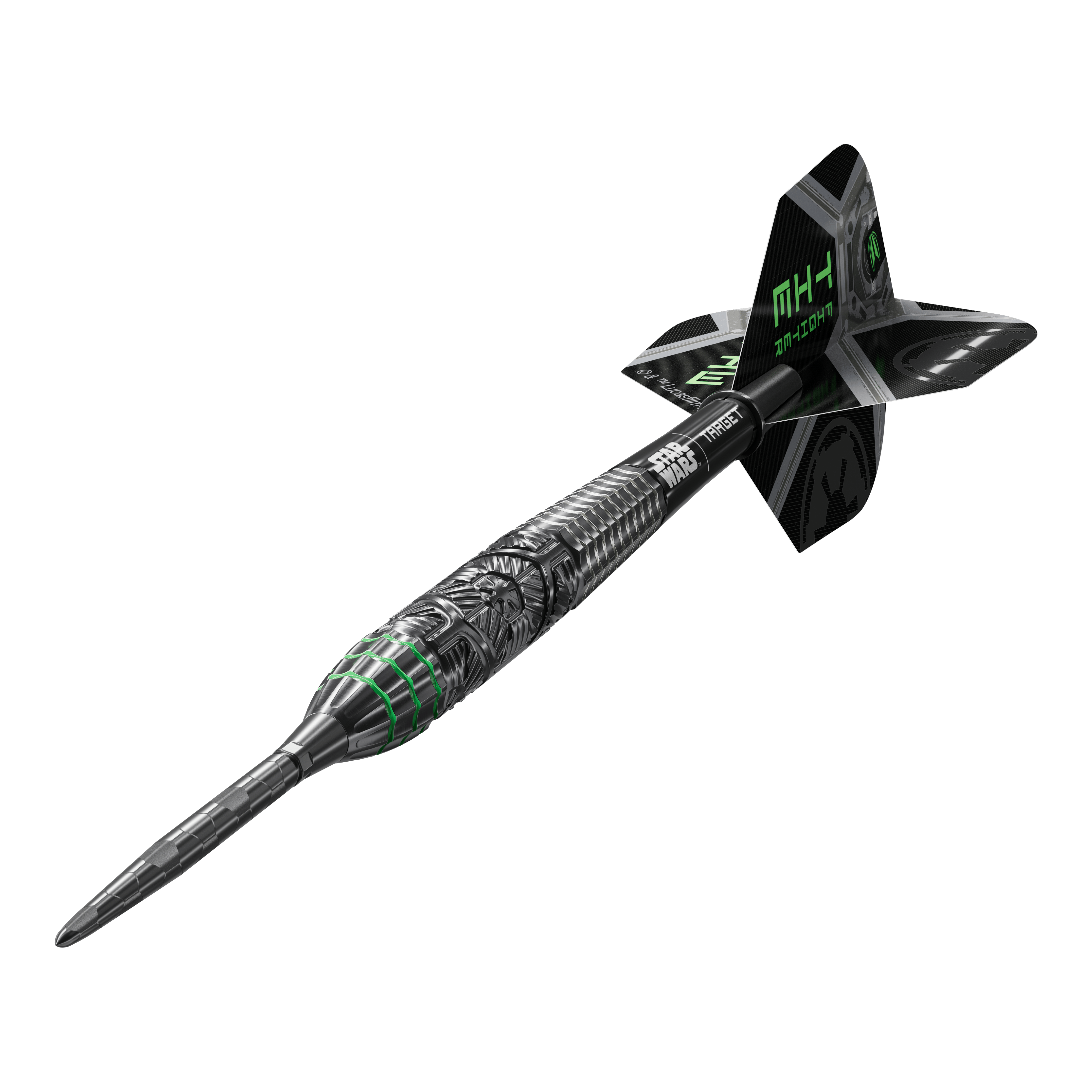 Dardos de acero Target Star Wars Tie Fighter Swiss Point Abgebildet sind die Target Star Wars Tie Fighter Swiss Point Steeldarts. Das Produkt richtet sich an Fans von Star Wars und Darts.