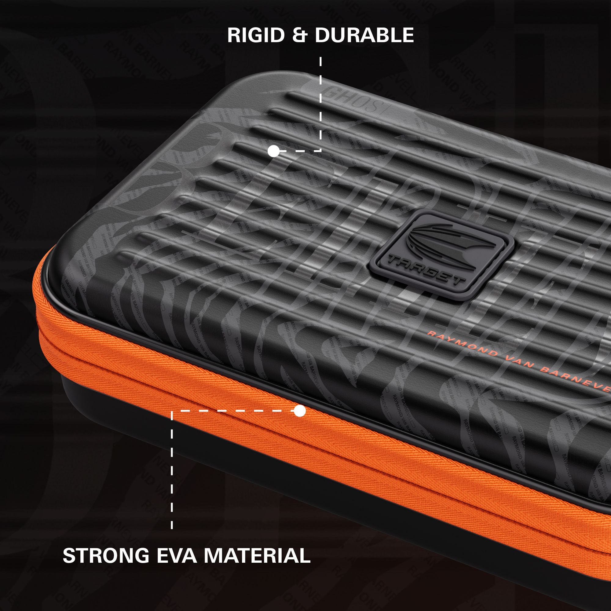 Estuche para dardos Takoma XL Ghost Series Raymond Van Barneveld Das Bild zeigt das Takoma XL Ghost Series Raymond Van Barneveld Dartcase. Das Dartcase dient zur sicheren Aufbewahrung von Dartpfeilen.