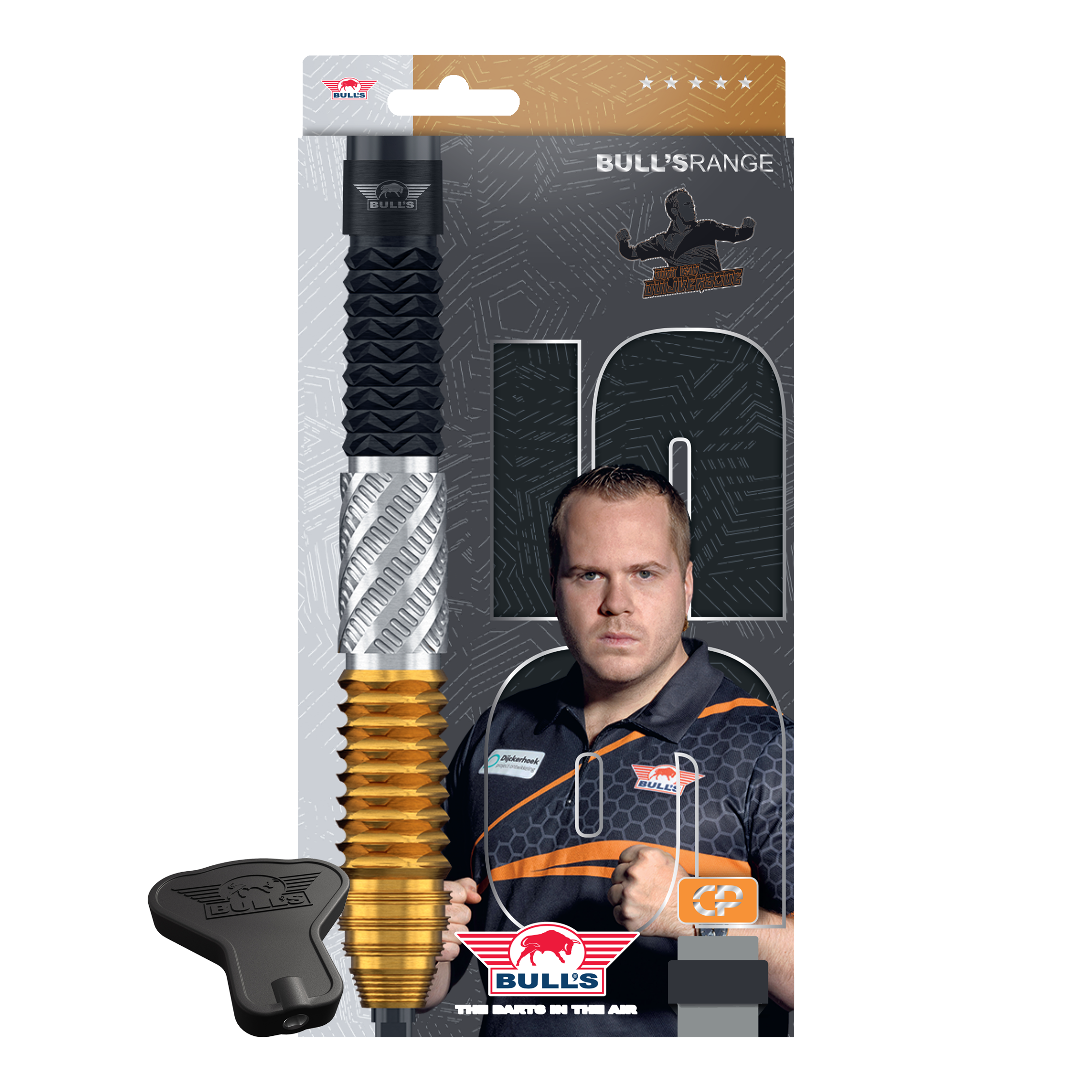 Die Bulls NL Dirk Van Duijvenbode 95% Convertible Points Steeldarts sind hochwertige Darts mit austauschbaren Spitzen. Sie bieten Präzision und Flexibilität für erfahrene Dartspieler.