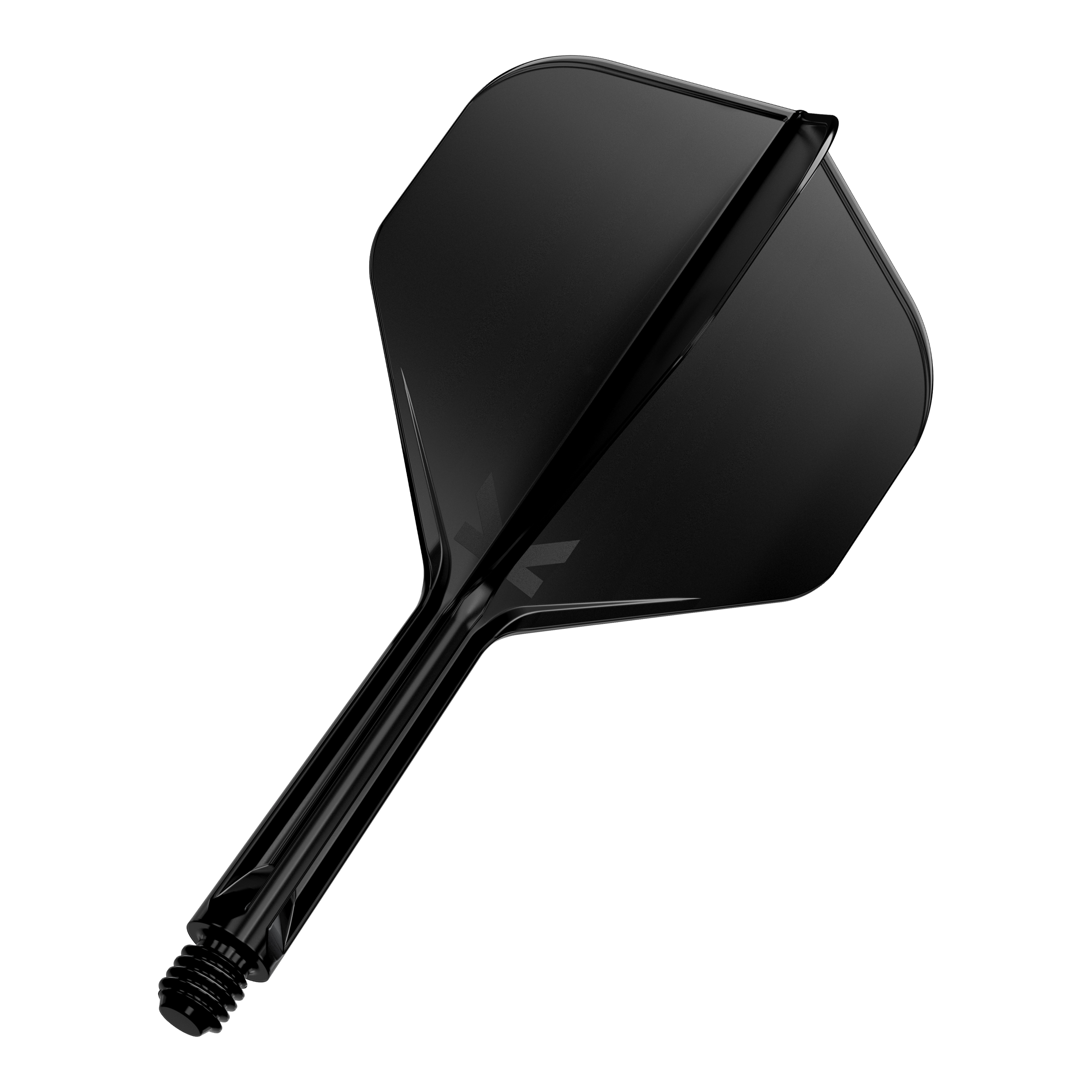Sistema de vuelo estándar Target K-Flex No2 - Negro Dies ist ein schwarzer Dartflight mit Schaft. Er hat eine glatte Oberfläche und eine klassische, standardisierte Form.