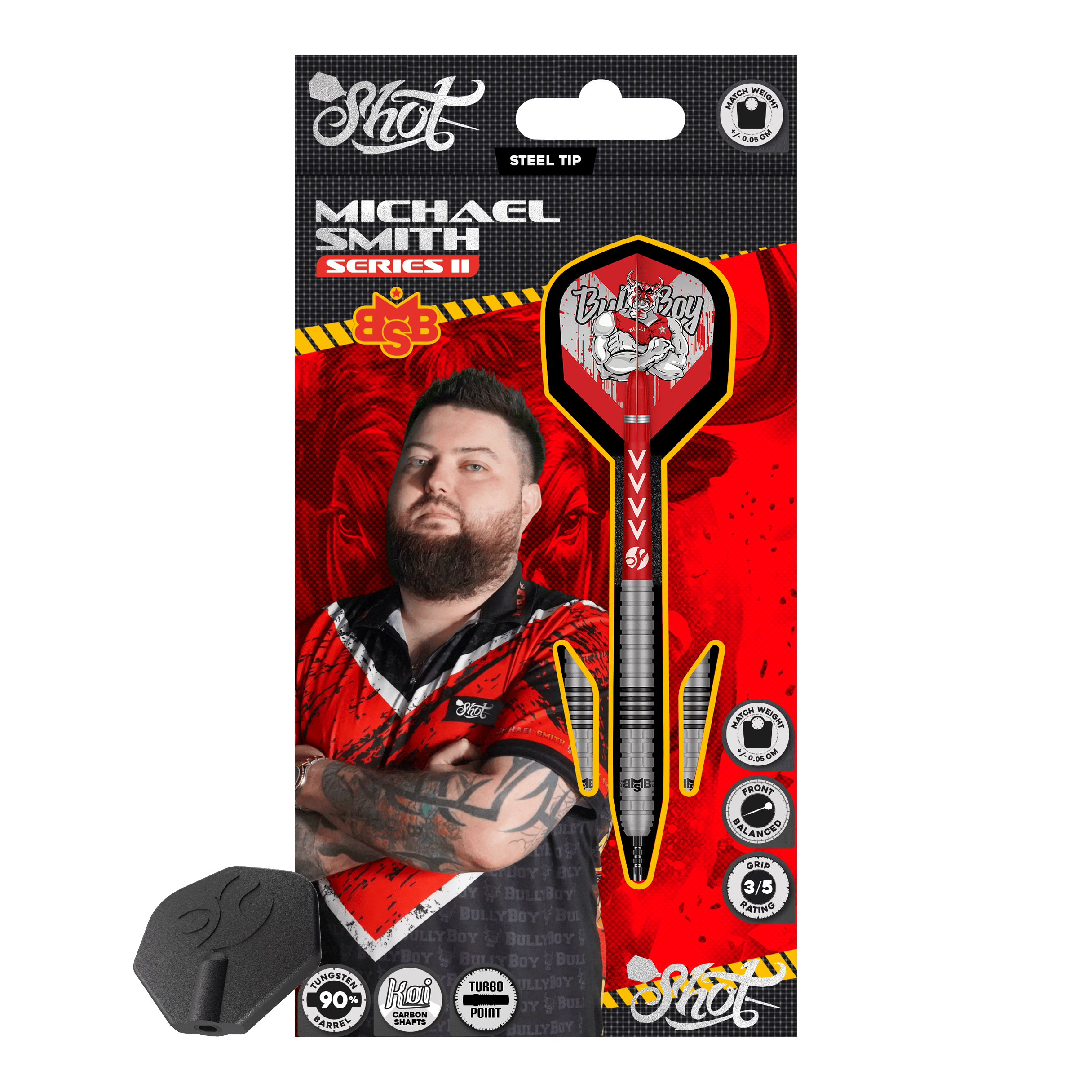 Dardos de acero Michael Smith Serie 2 Turbo Point