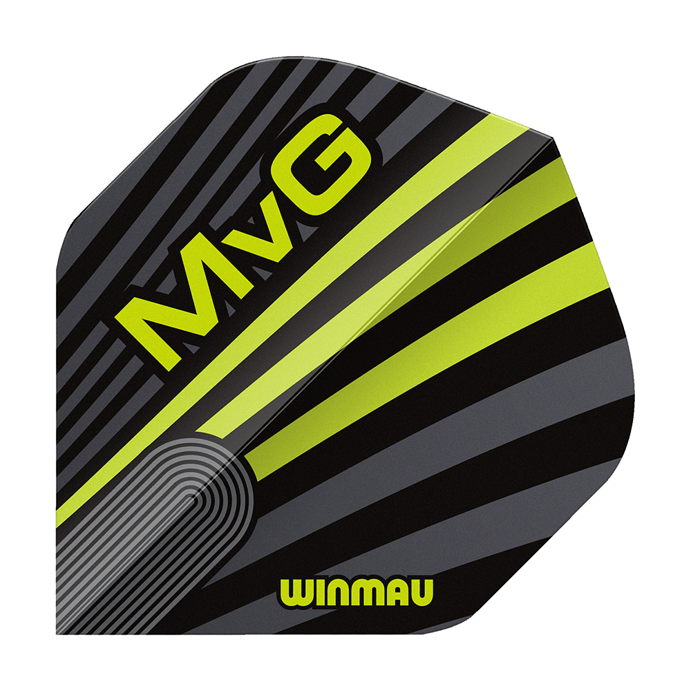 Plumas estándar Winmau Prism Delta MVG gris y verde n.° 2 Das Bild zeigt Winmau Prism Delta MvG Grey Green No2 Standard Flights. Dart-Flights in grauer und grüner Farbe sind abgebildet.