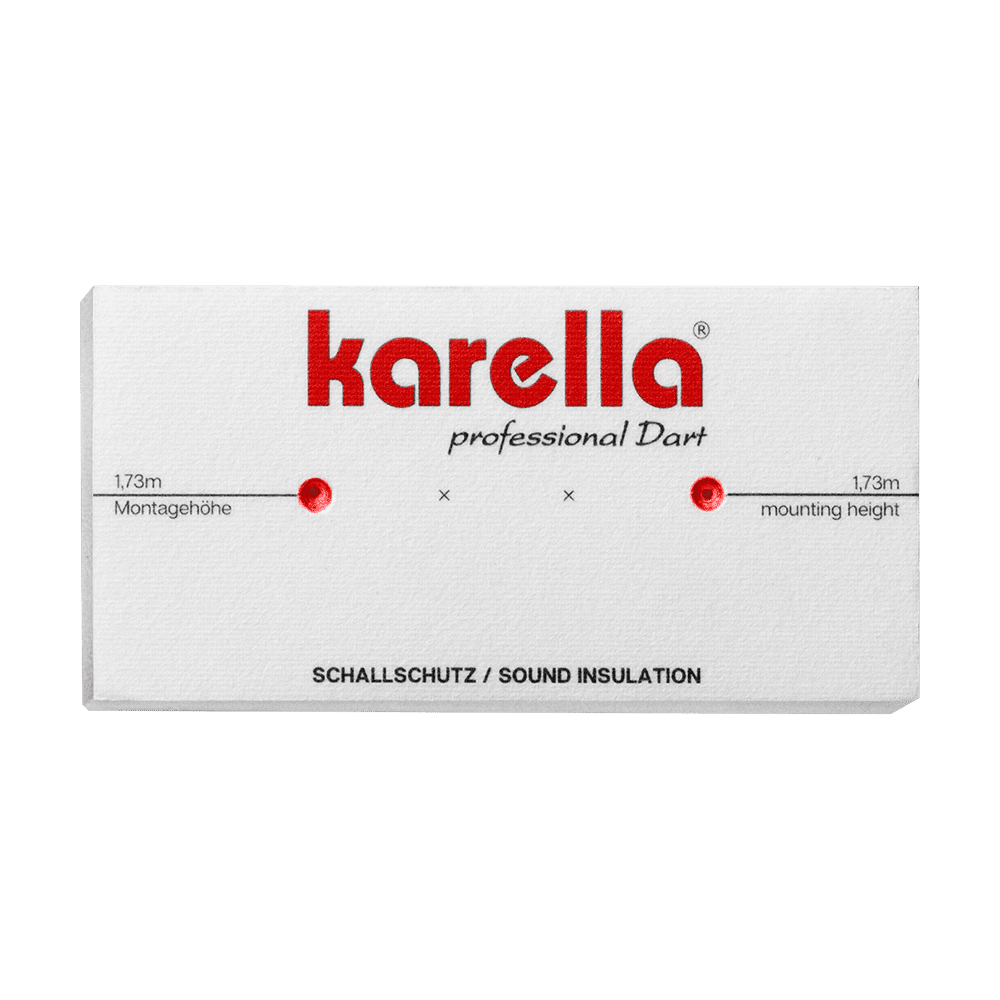 Karella insonorizante para dianas de acero con anillo recogedor envolvente integrado