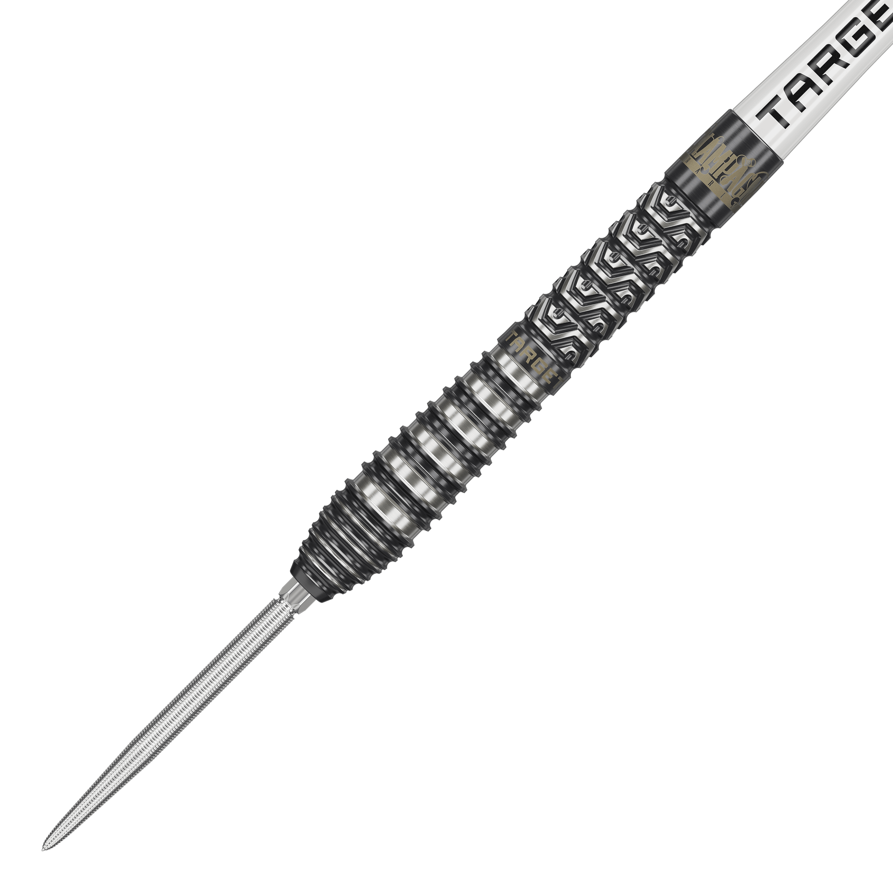 Dardos de acero Target Charlie Manby Swiss Points Das Bild zeigt Target Charlie Manby Swiss Points Steeldarts. Ein Steeldart aus der Kollektion wird dargestellt.