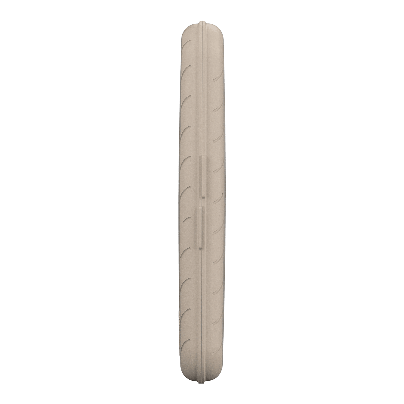 Estuche para dardos Harrows Slimcase Das Bild zeigt eine schlanke, steingraue Darttasche von der Seite. Die Oberfläche ist leicht strukturiert und die Tasche ist fest verschlossen.