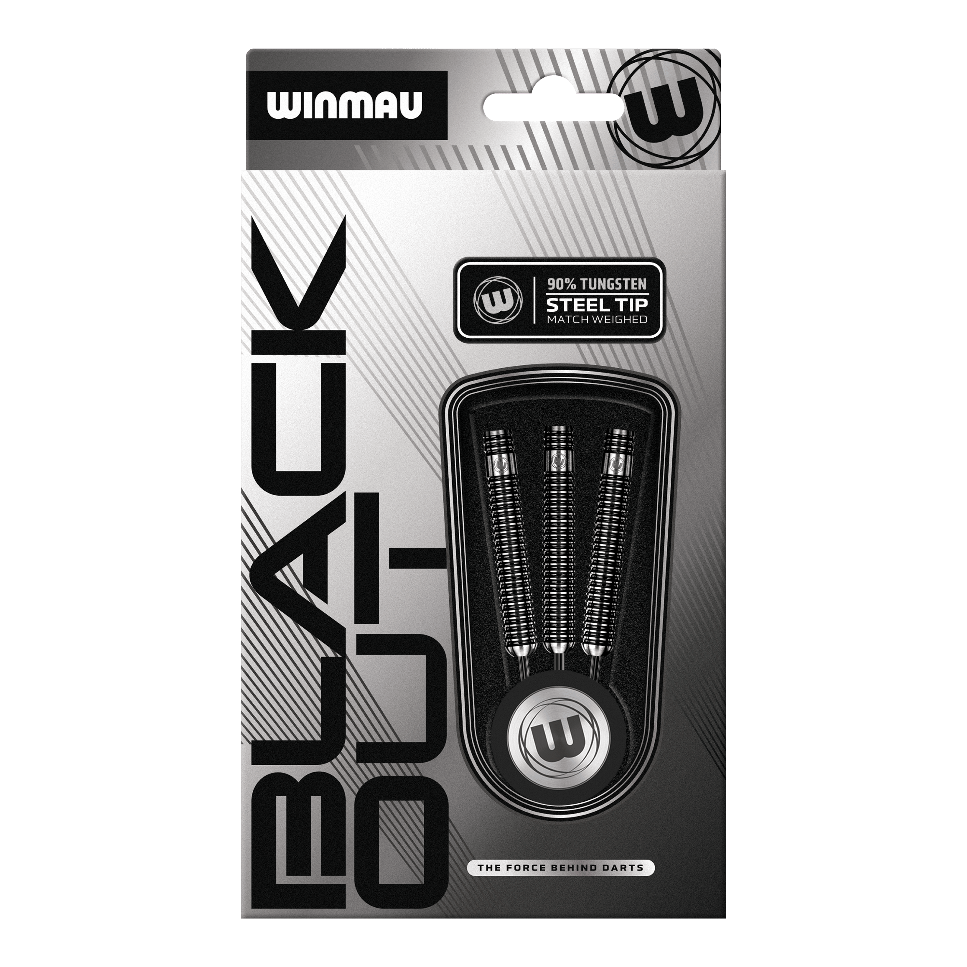 dardos de acero Winmau Blackout Variant 1 Das Bild zeigt die Winmau Blackout Variante 1 Steeldarts. Diese Steeldarts sind aus Tungsten gefertigt und für Präzision entwickelt.