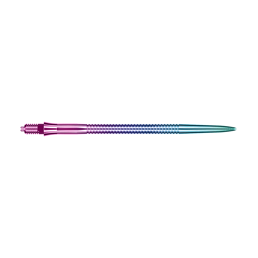 Puntas de dardo Caliburn EZ-EVO - Ranuradas - Arcoíris Gezeigt werden Caliburn EZ-EVO Dartspitzen mit Rillen im Rainbow-Design, 45 mm Länge. Das Set enthält Dartspitzen mit auffälligen Regenbogenfarben.
