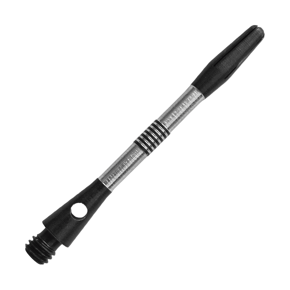 Ejes de aluminio Bulls NL Cetra - Negro Auf diesem Bild ist ein weiterer schwarzer Aluminium-Schaft zu sehen. Der Schaft ist für Dartpfeile geeignet und misst 34mm.