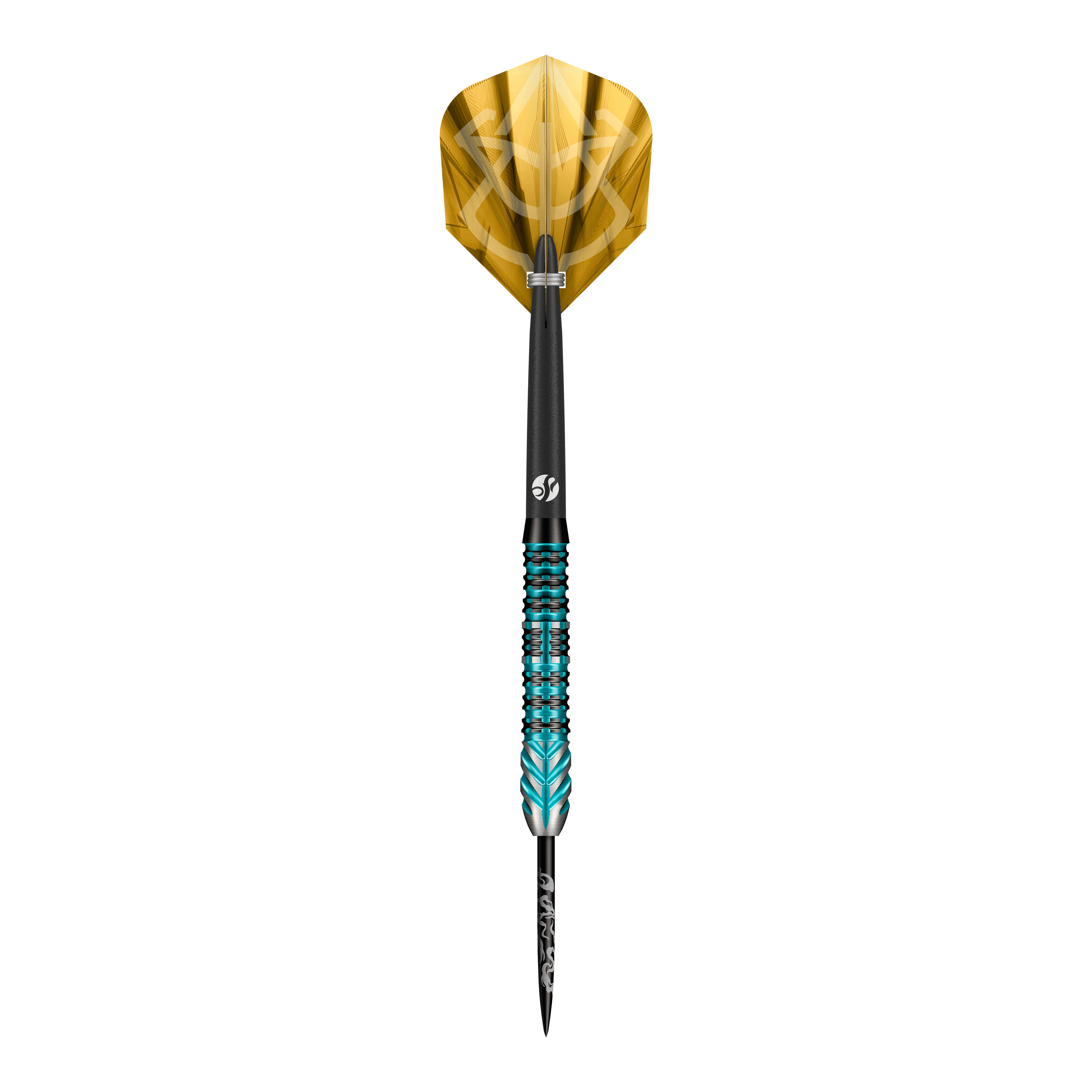 Dieses Bild zeigt die Shot Alchemy Volta Steeldarts. Die Darts sind speziell für das Steeldart-Spiel konzipiert.