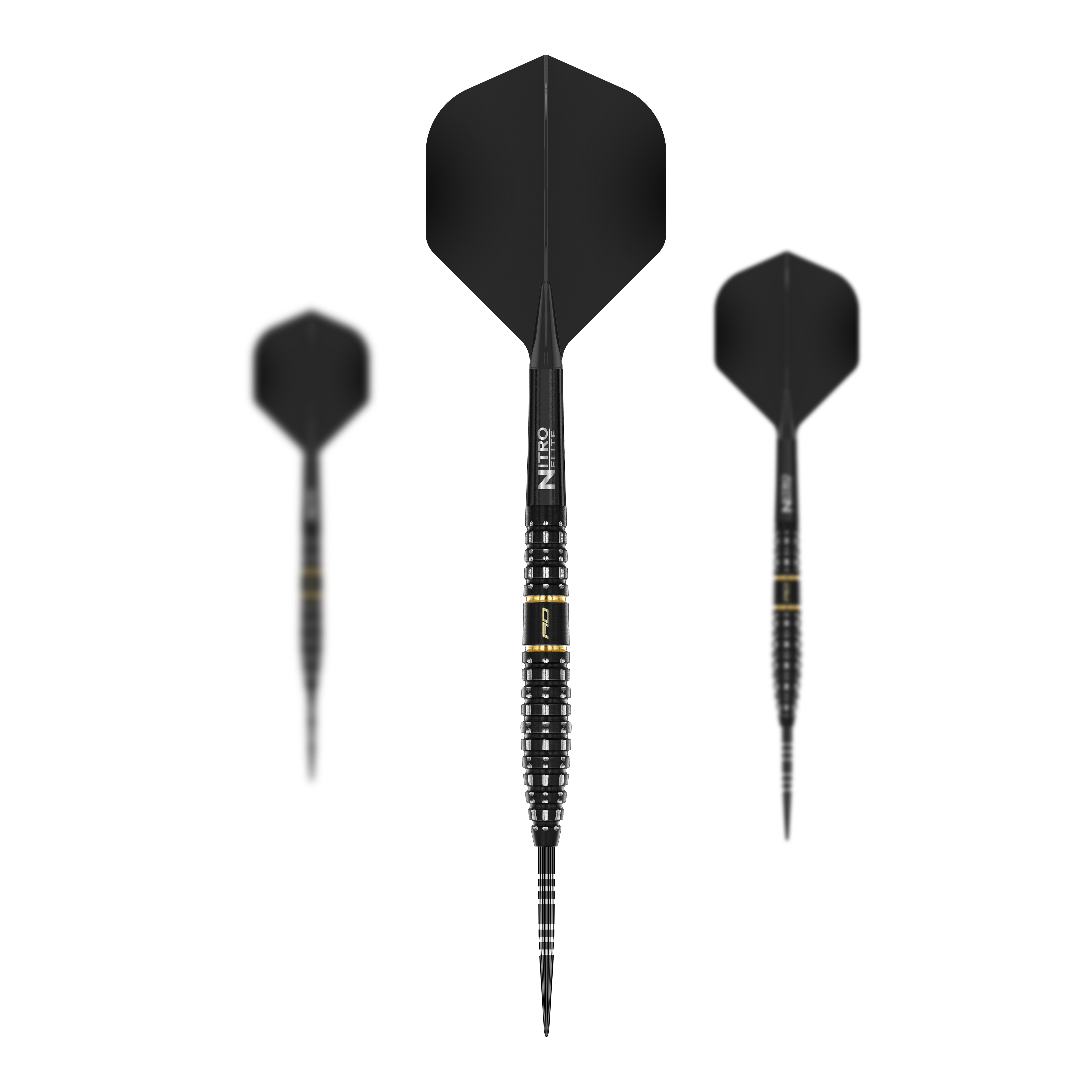 Dardos de acero Torpedo Ascend de Red Dragon Hier sind die Red Dragon Ascend Torpedo Steeldarts als Set zu sehen. Das Bild zeigt die Zusammenstellung und das Aussehen der Darts.