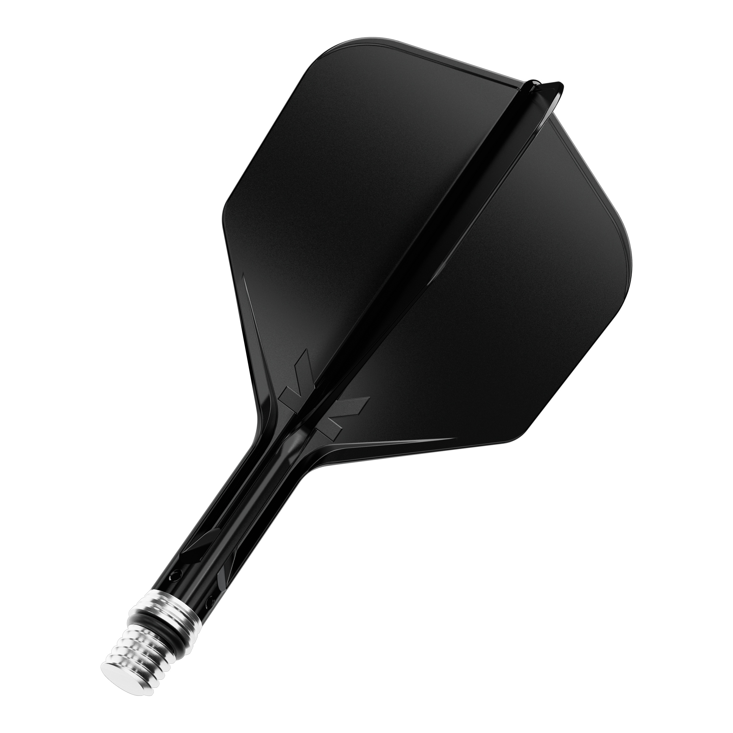 Plumas Target K-Shift No6 - Negras Gezeigt ist ein einzelner Dart Flight in Schwarz, Modell KShift No6, 19mm. Es ist ein Zubehörteil von Target.