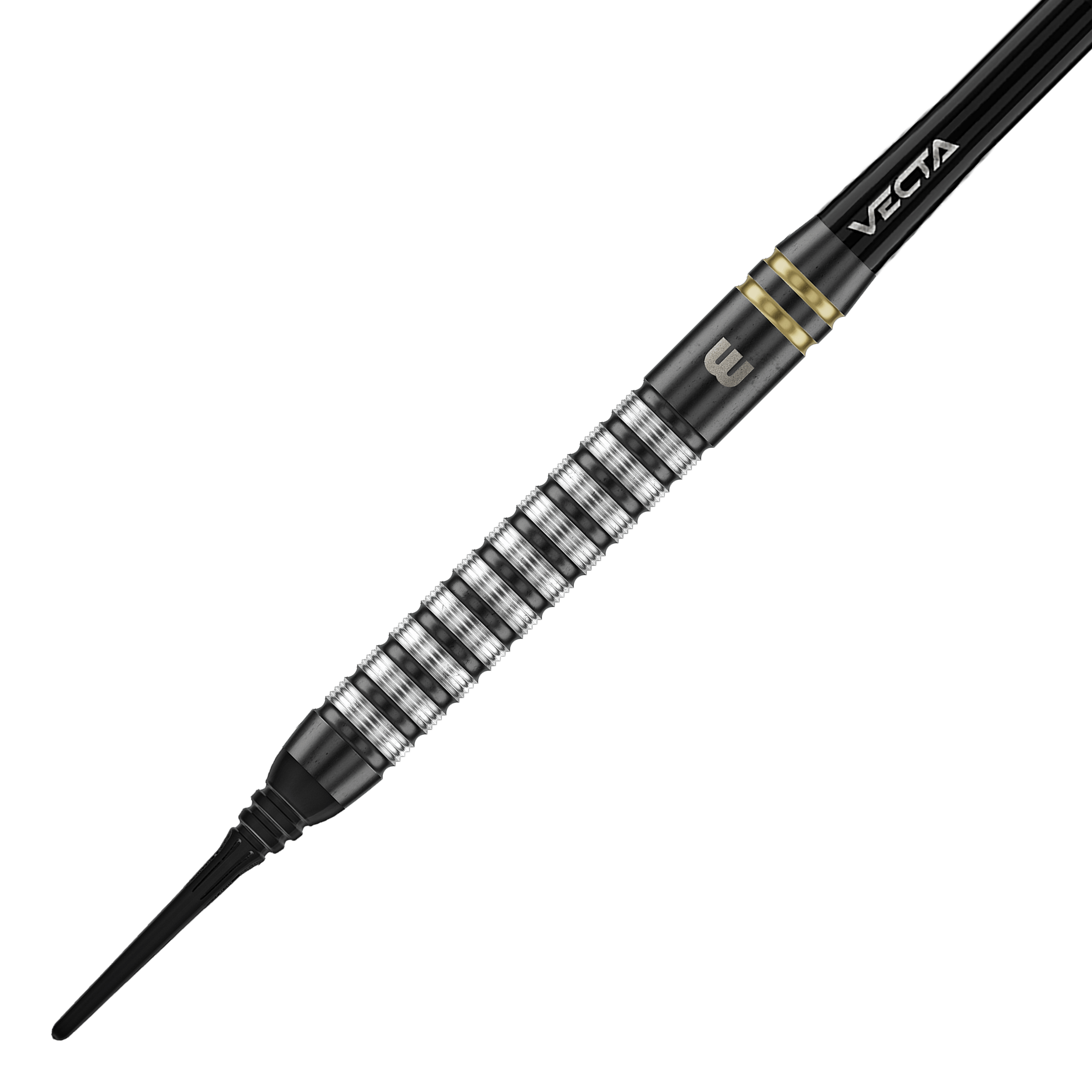 Dardos blandos Winmau Gian Van Veen TS - 18 g Auf dem Bild sind die Winmau Gian Van Veen TS Softdarts 18g. Die Darts sind in unterschiedlichen Perspektiven fotografiert.