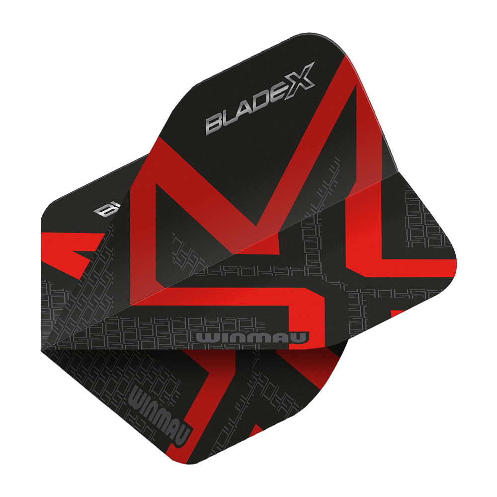 Plumas estándar Winmau Prism Delta Blade X Metallic Red No2 Hier sieht man den Winmau Prism Delta Blade X Metallic Red No2 Standard Flight. Das Produkt ist rot und wird für Dartpfeile verwendet.