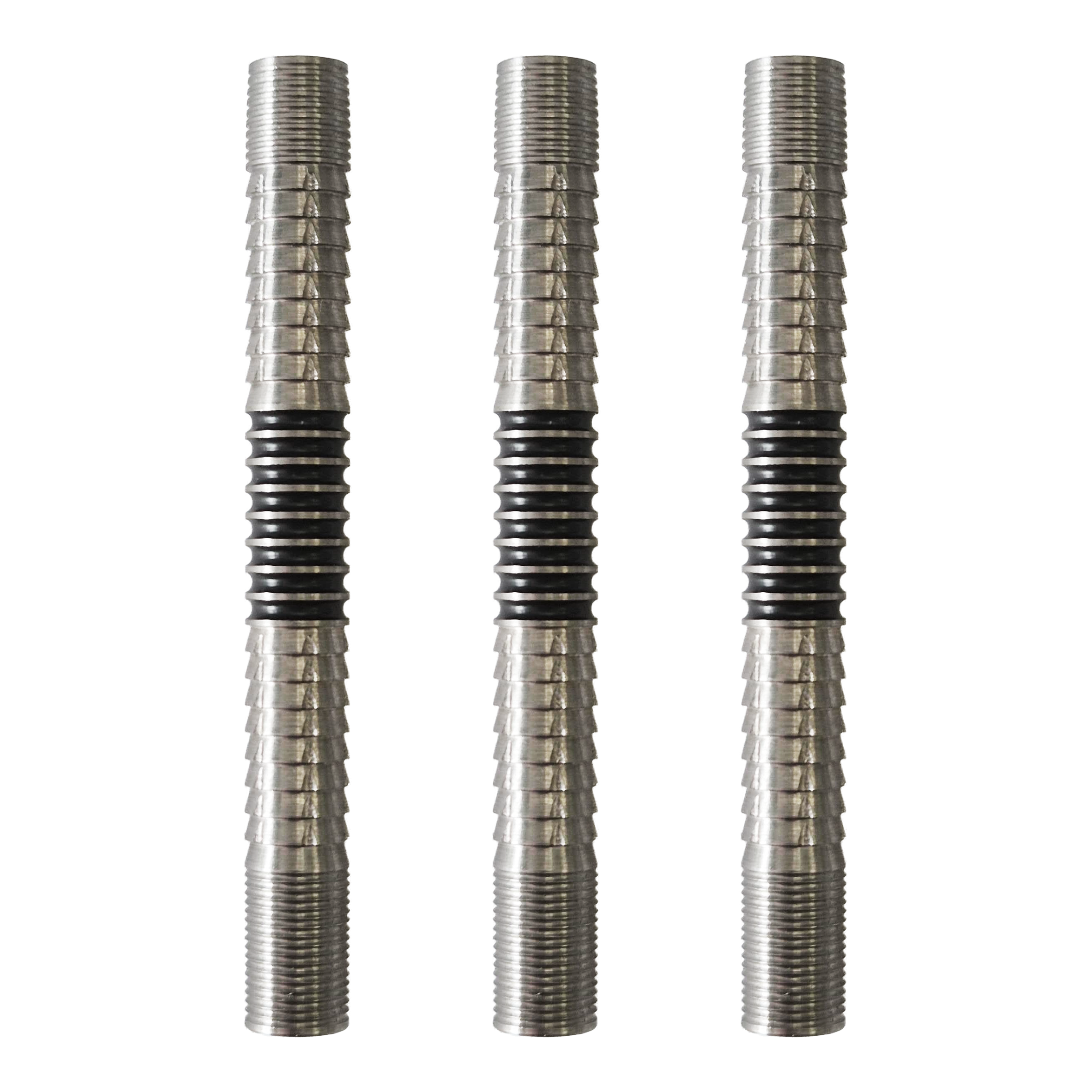 Barriles de dardos blandos McDart Ringed Shark 2 Das Bild zeigt die McDart Ringed Shark 2 Softdart Barrels. Die Dart-Barrels besitzen ein geriffeltes Shark- und Ring-Design.