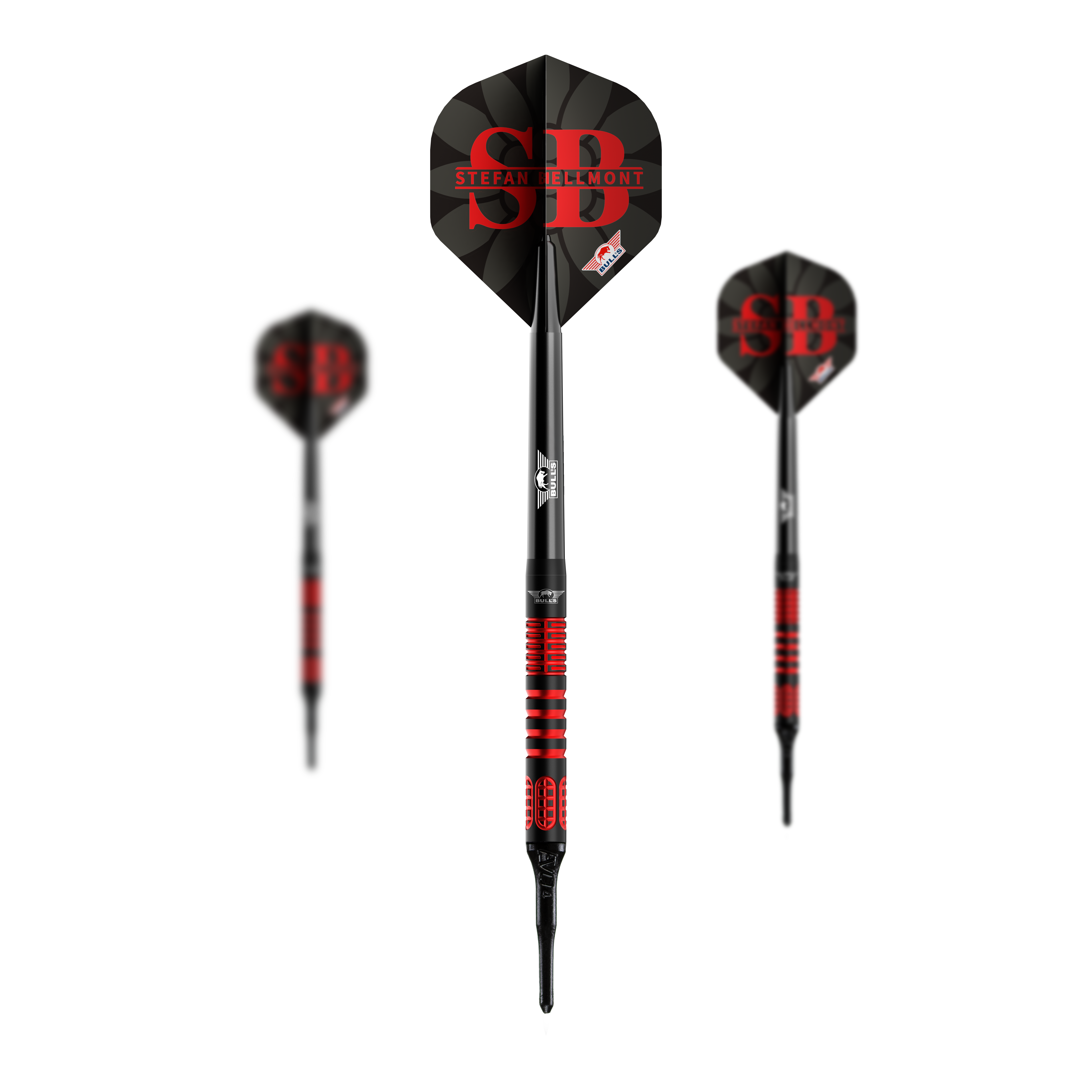Dardos blandos Bulls NL Stefan Bellmont, 90 unidades, 20 g Hier ist ein Set der Bulls NL Stefan Bellmont 90 Softdarts - 20g zu sehen. Das Set wurde für professionelle Dartspieler entwickelt.