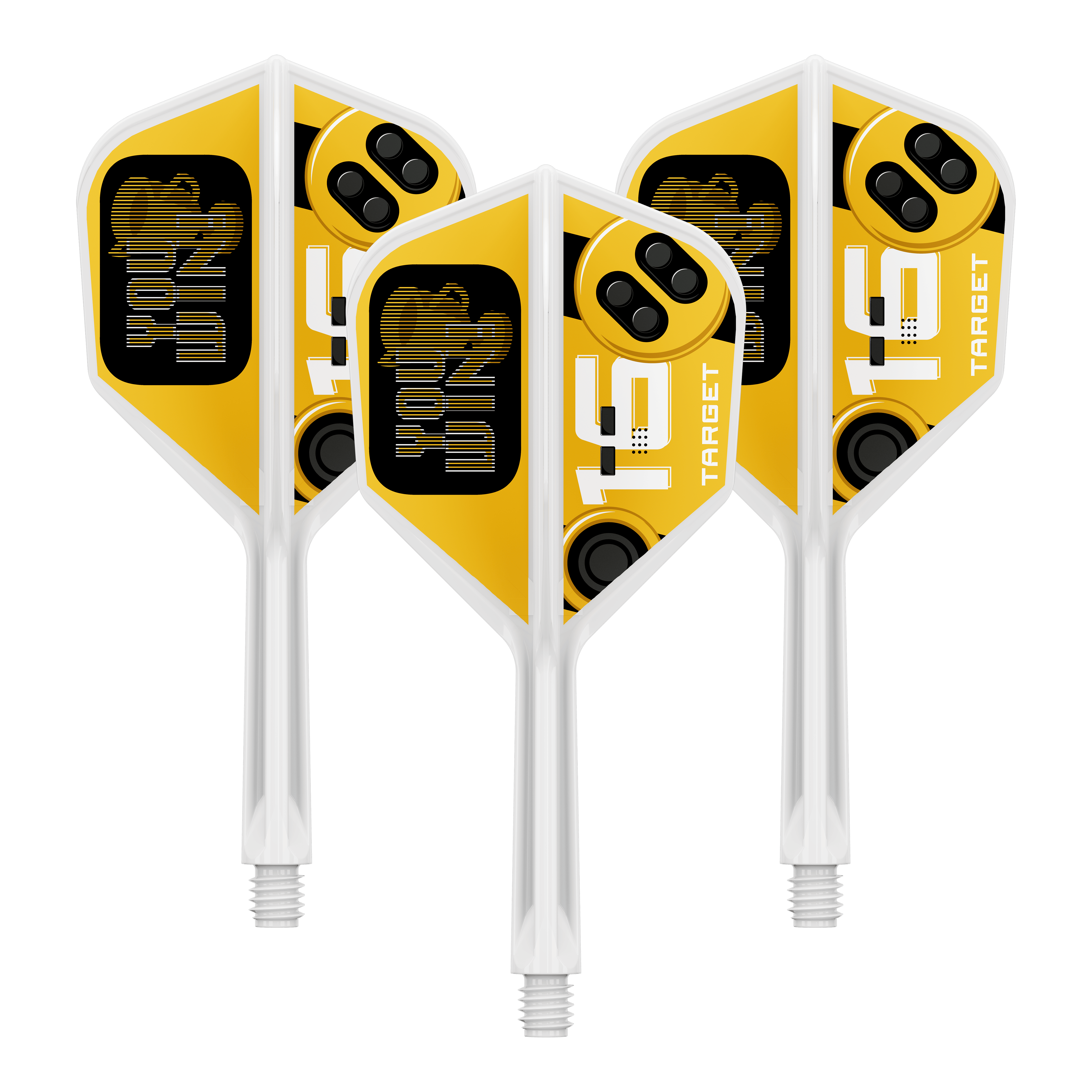 Target K-Flex Gana vuelos No6 Auf dem Bild ist ein Set Dart Flights zu erkennen. Die Flights sind vom Typ Target K-Flex YouWin No6 und messen 26 mm.