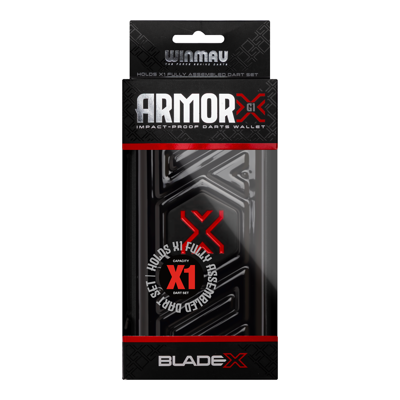 Cartera de dardos Winmau Blade X Armor G1 Ein Bild mit dem Dateinamen 8534_Winmau_Blade_X_Armor_G1_Dartwallet_3. Es zeigt vermutlich ein Produkt aus dem Bereich Darts oder Zubehör.