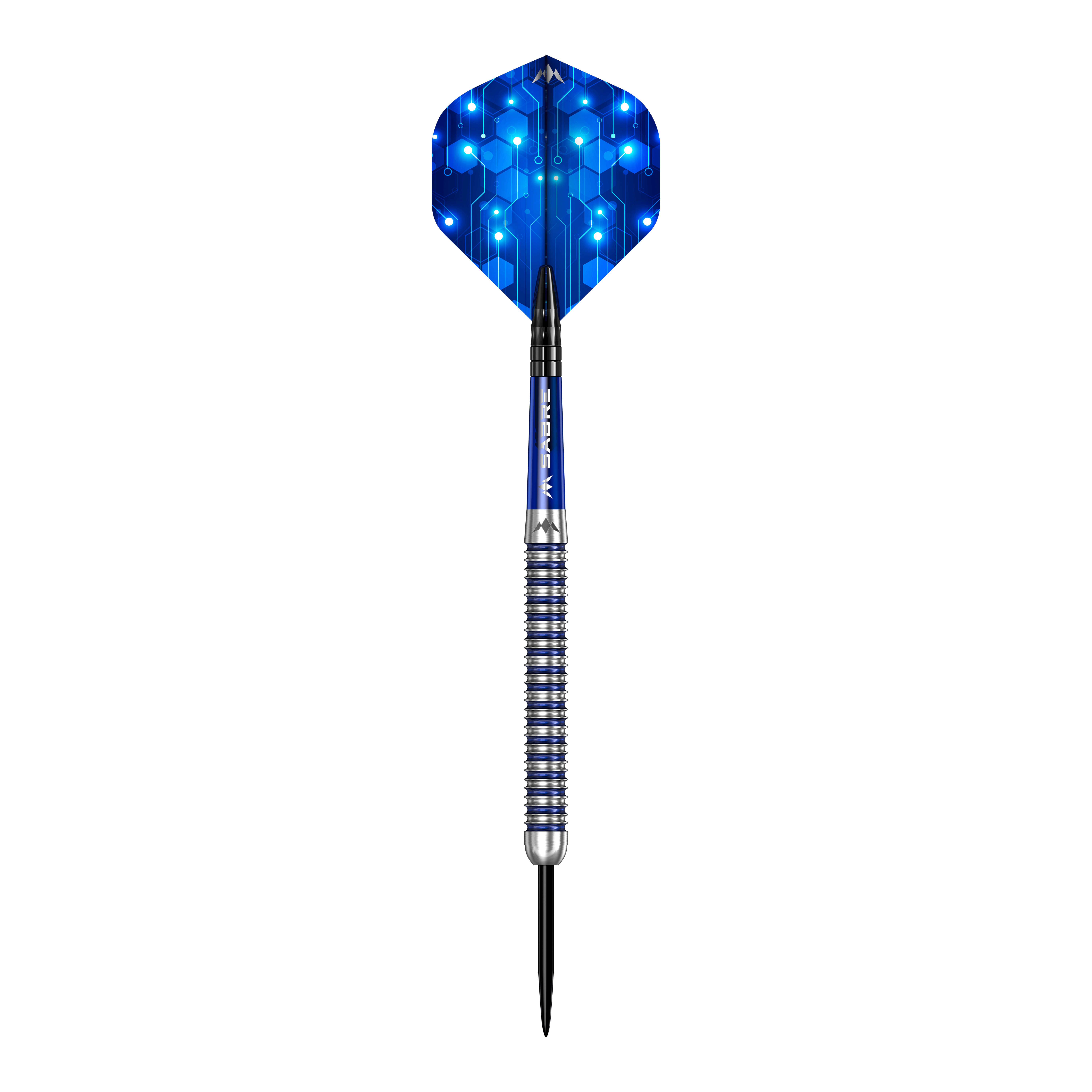 Dardos de acero Mission ION Blue Silver Das Bild zeigt die Mission ION Blue Silver Steeldarts. Die Darts sind in Blau und Silber gehalten.