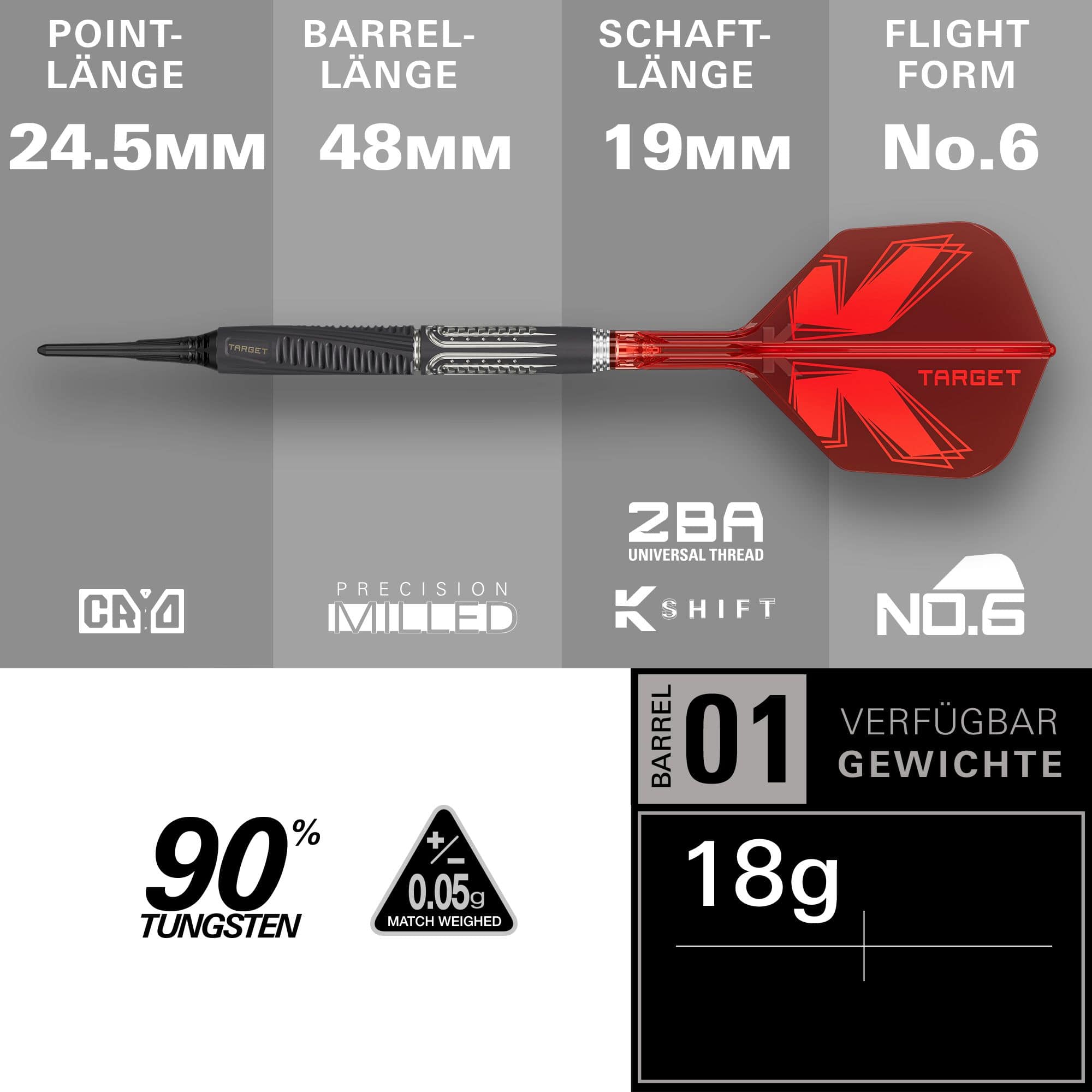 Dardos blandos Target Shift - 18 g Dardos blandos Target Shift - 18 g