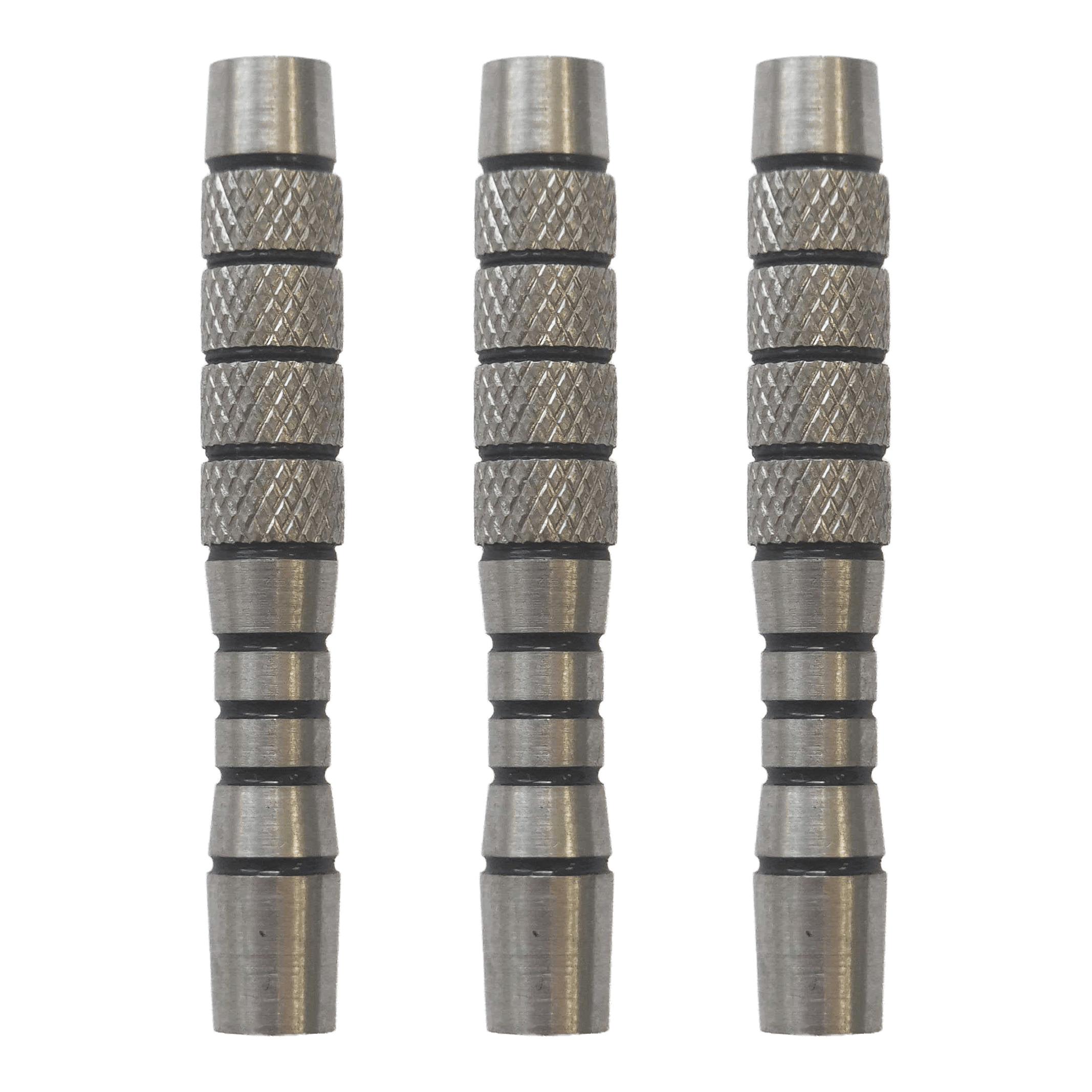 Barriles de dardos blandos McDart estriados con forma de lágrima - 18 g McDart Knurled Teardrop Softdart Barrels - 18g als Set werden gezeigt. Das Set enthält mehrere Softdart Barrels mit Teardrop-Form und 18 Gramm Gewicht.